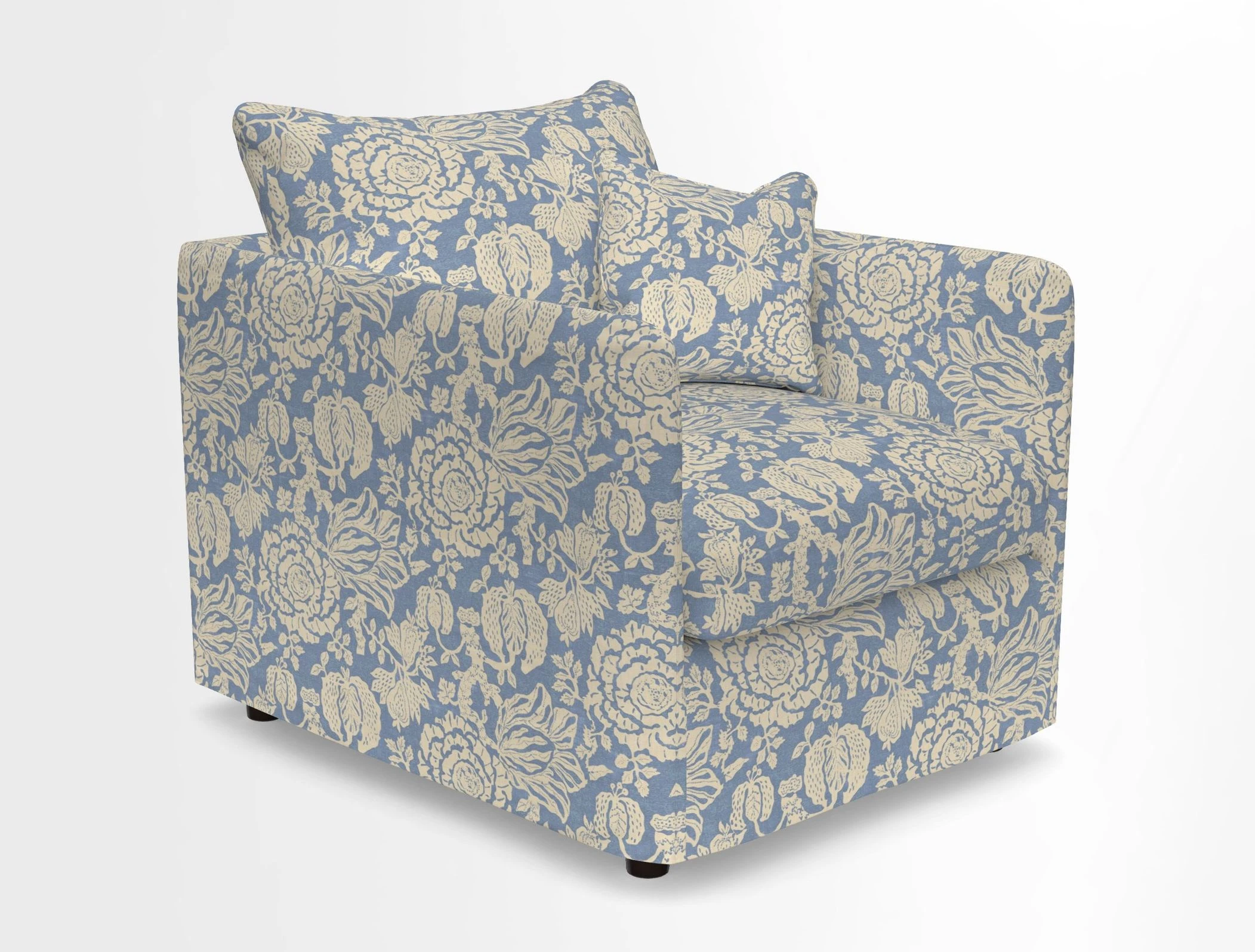 Madehurst Chair in Two Tone Plain Biscuit. Loose cover option available