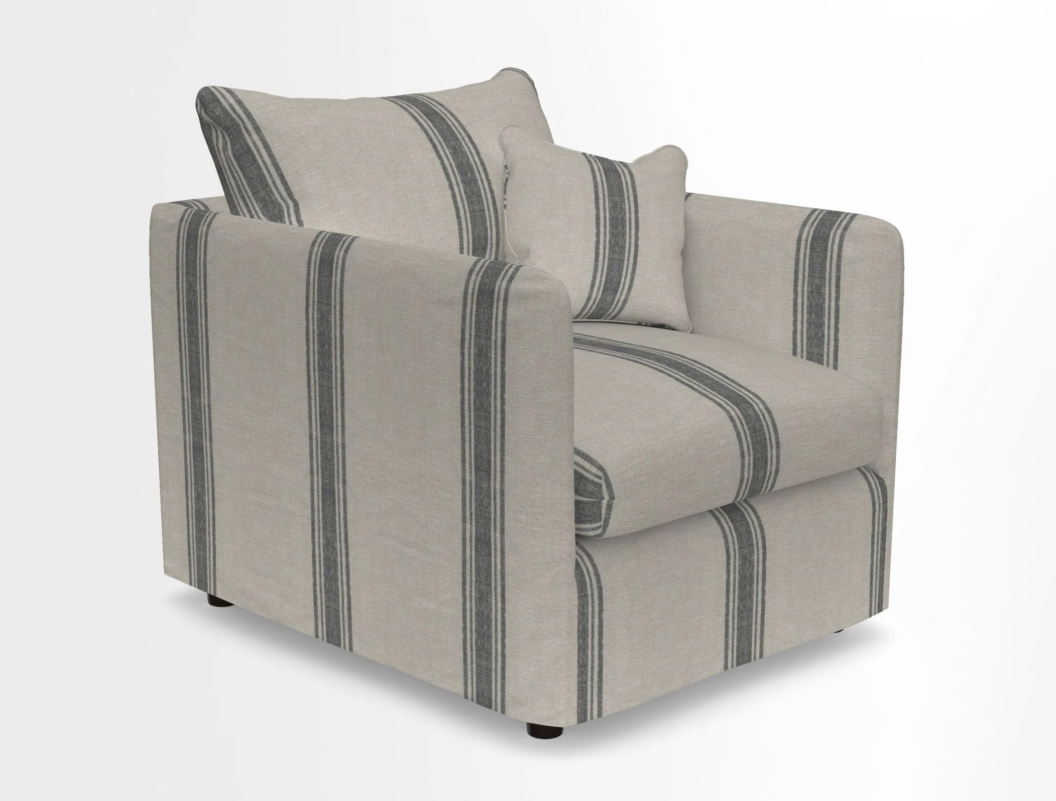 Madehurst Chair in Two Tone Plain Biscuit. Loose cover option available
