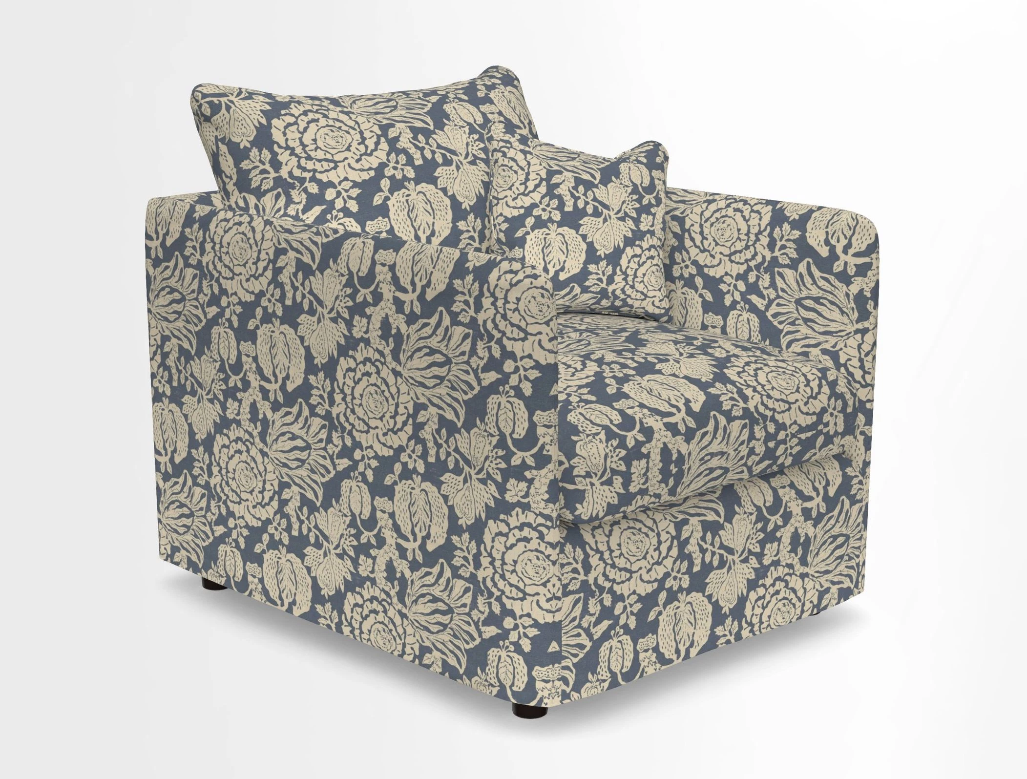 Madehurst Chair in Two Tone Plain Biscuit. Loose cover option available