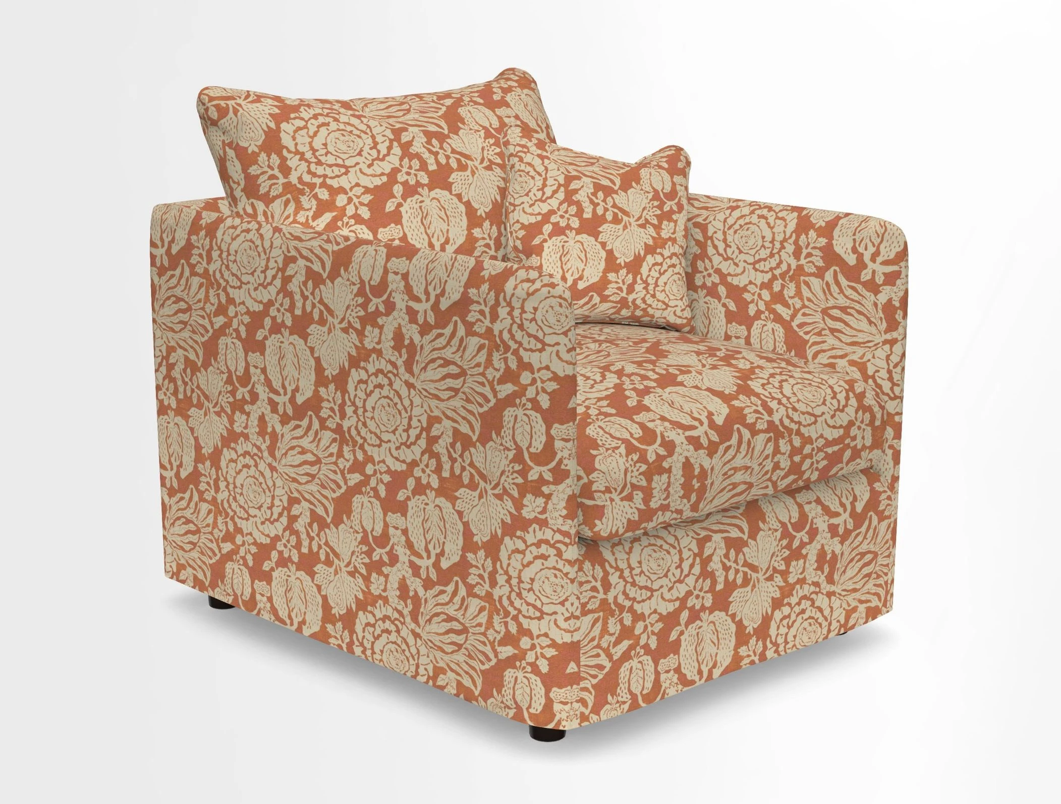 Madehurst Chair in Two Tone Plain Biscuit. Loose cover option available