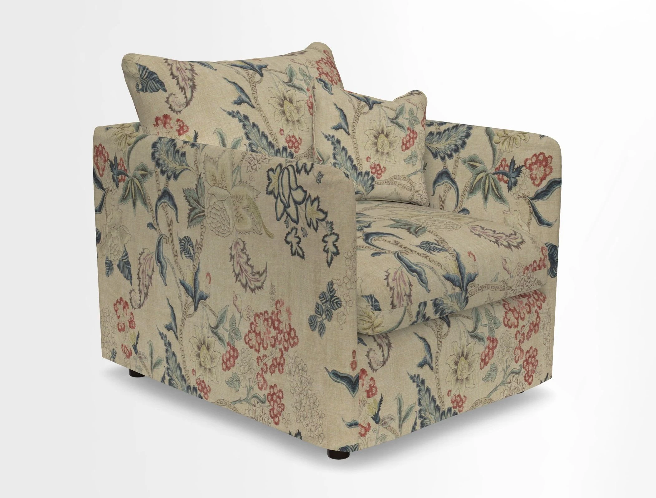 Madehurst Chair in Two Tone Plain Biscuit. Loose cover option available