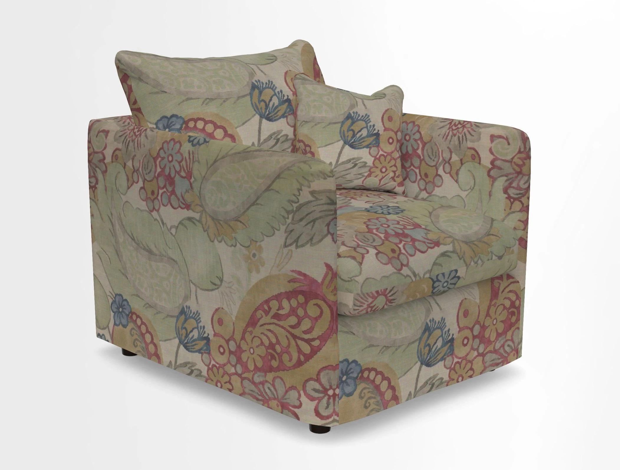 Madehurst Chair in Two Tone Plain Biscuit. Loose cover option available