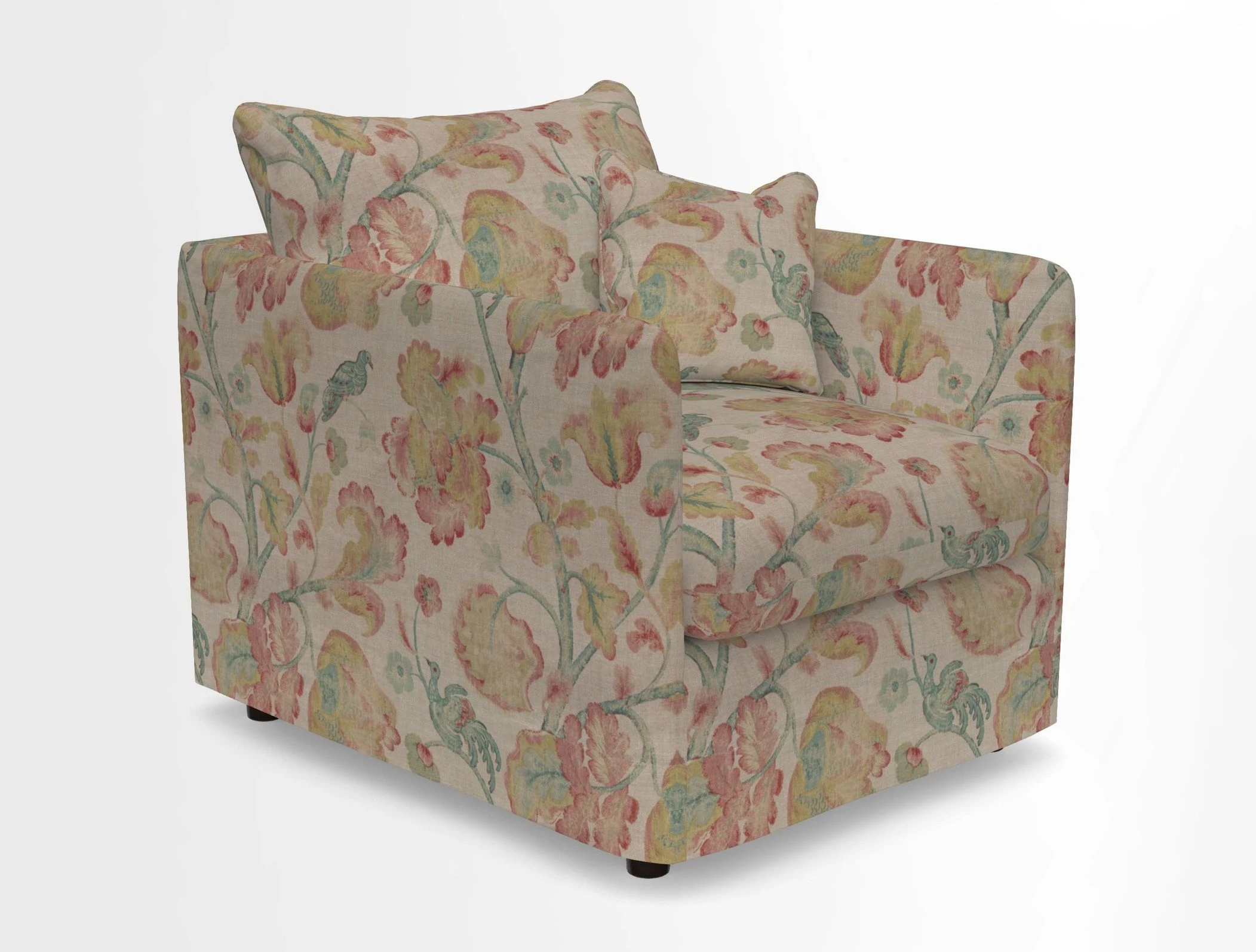 Madehurst Chair in Two Tone Plain Biscuit. Loose cover option available