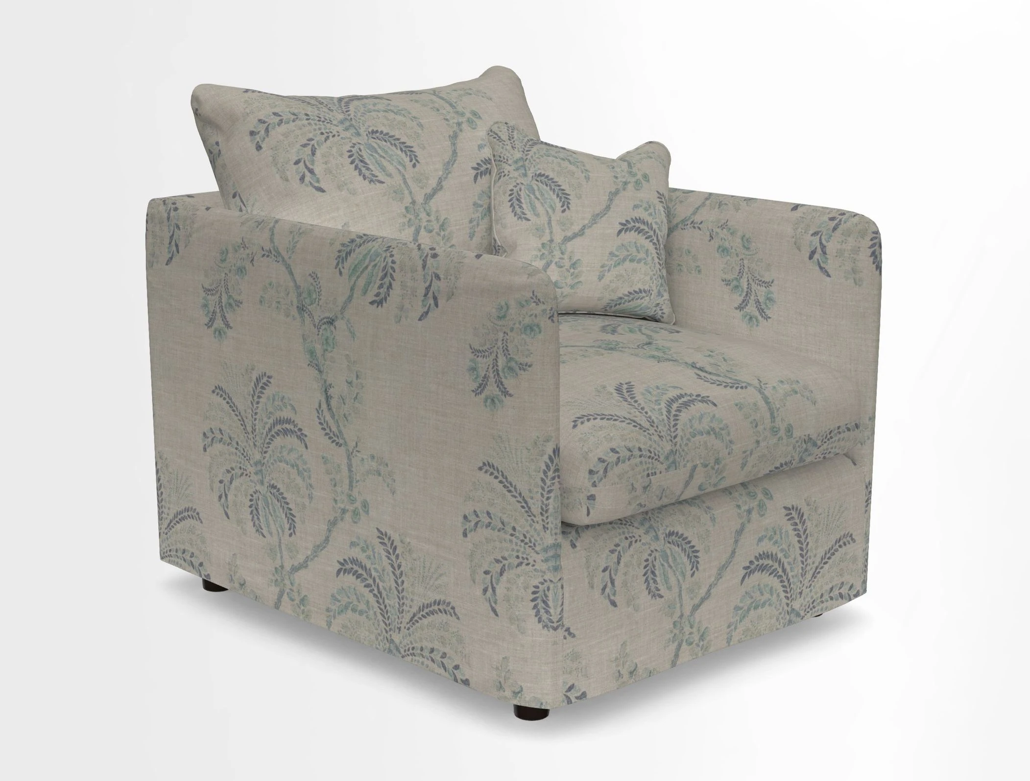 Madehurst Chair in Two Tone Plain Biscuit. Loose cover option available