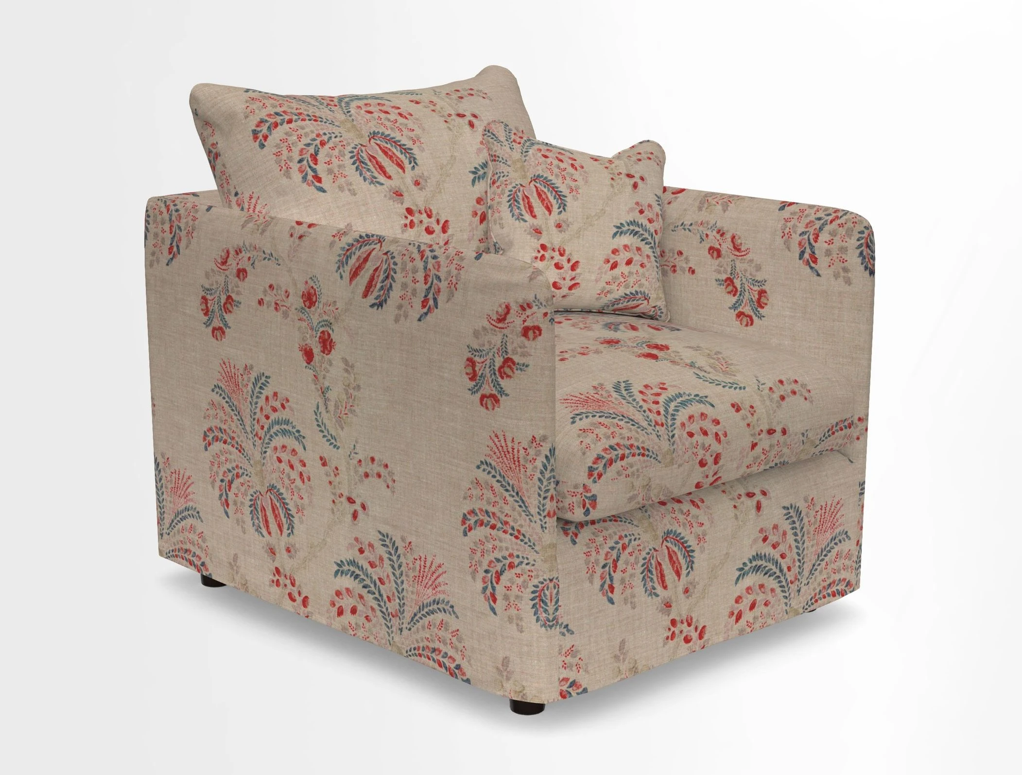 Madehurst Chair in Two Tone Plain Biscuit. Loose cover option available