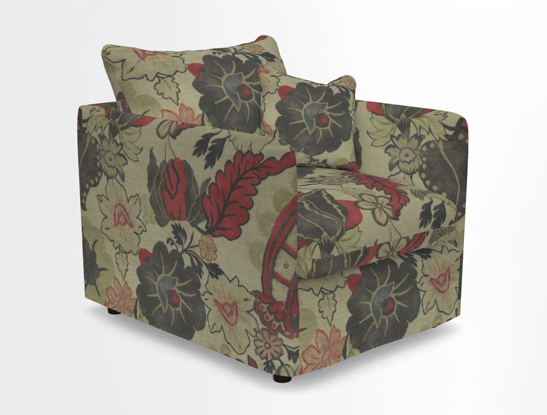 Madehurst Chair in Two Tone Plain Biscuit. Loose cover option available