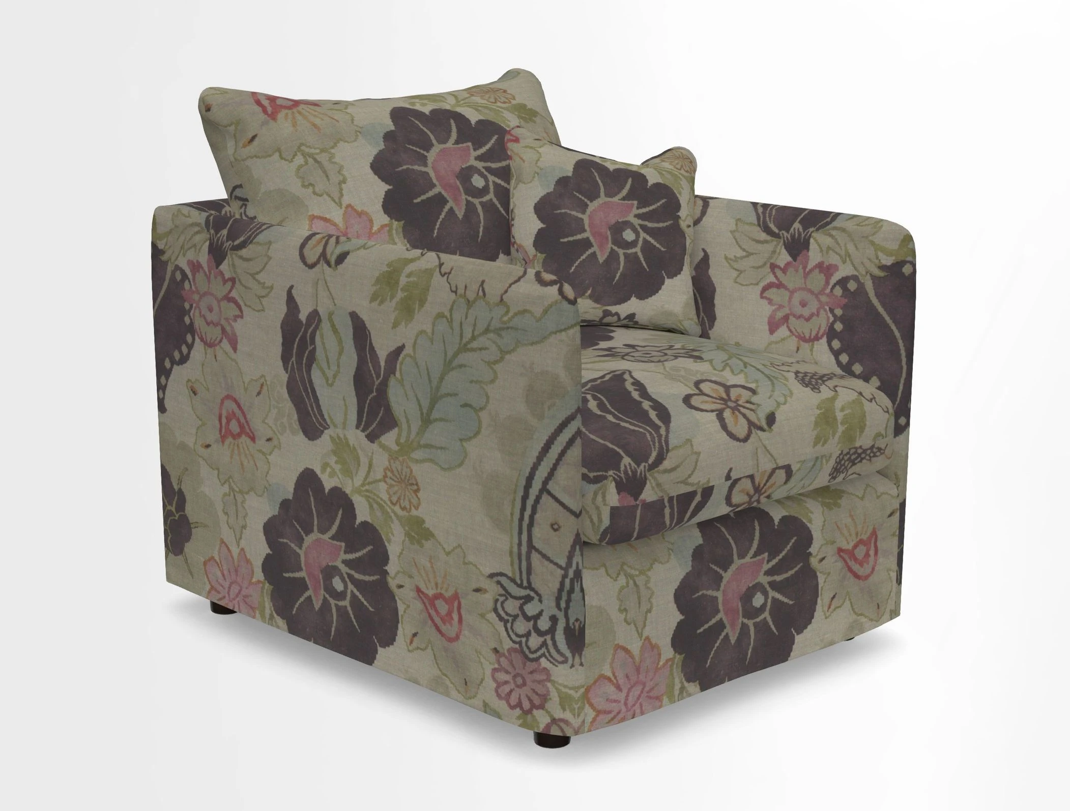 Madehurst Chair in Two Tone Plain Biscuit. Loose cover option available