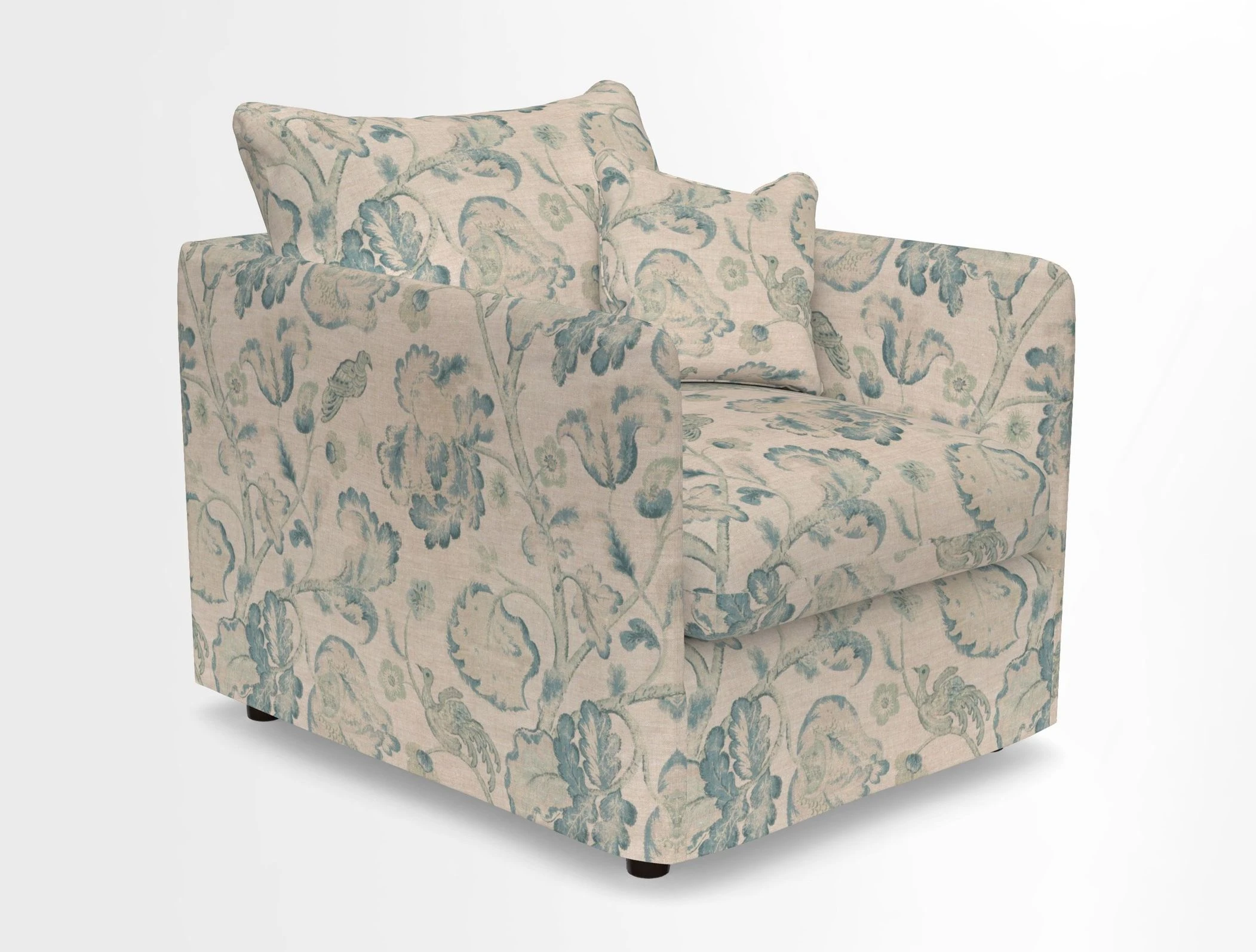 Madehurst Chair in Two Tone Plain Biscuit. Loose cover option available