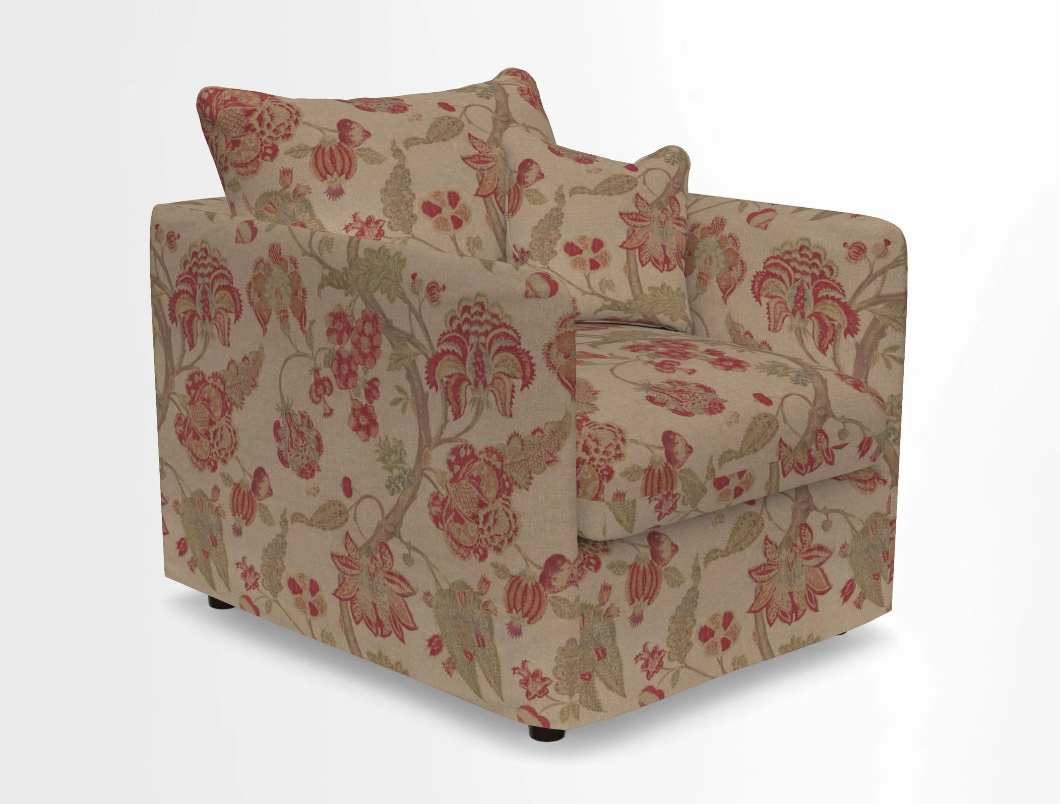 Madehurst Chair in Two Tone Plain Biscuit. Loose cover option available