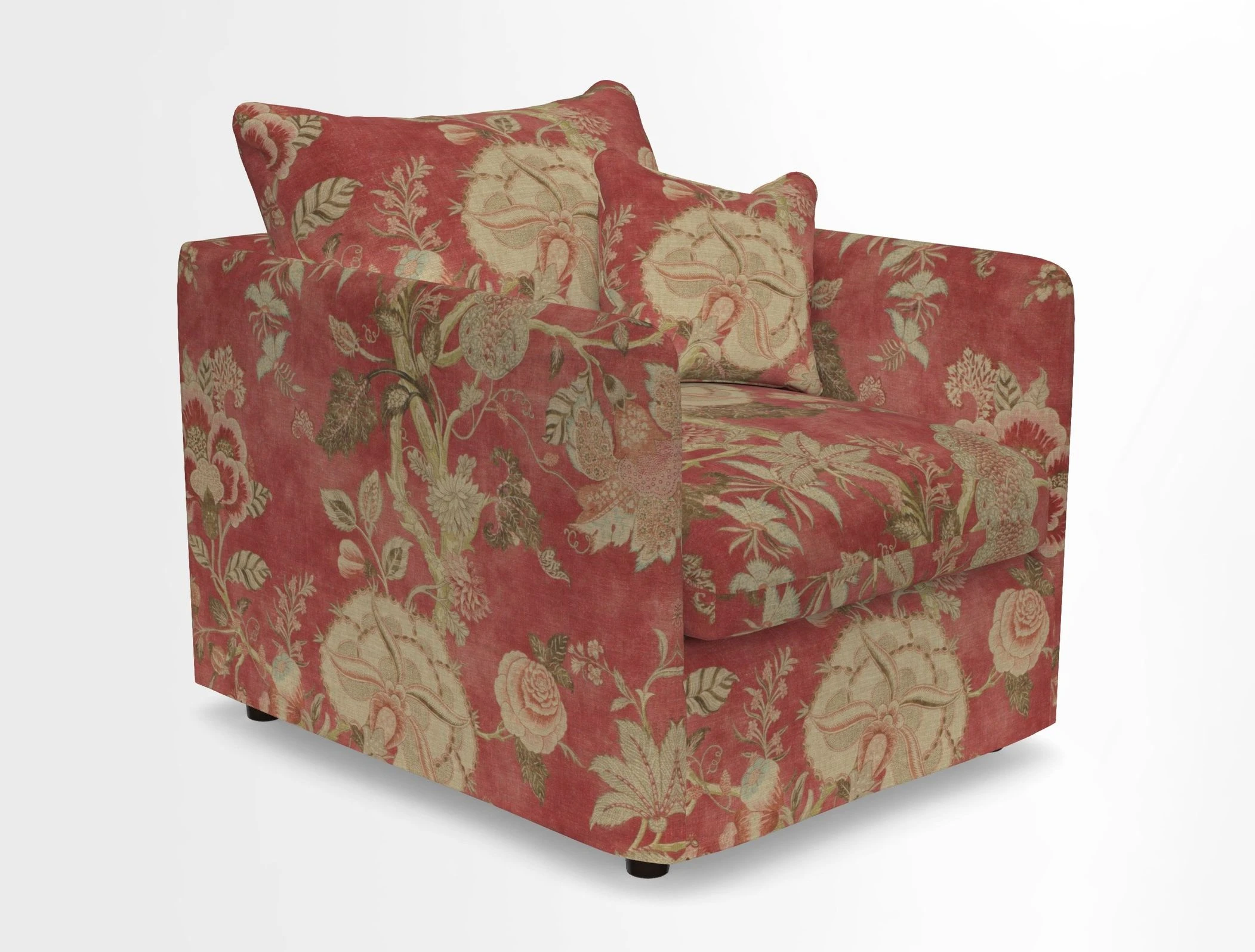 Madehurst Chair in Two Tone Plain Biscuit. Loose cover option available