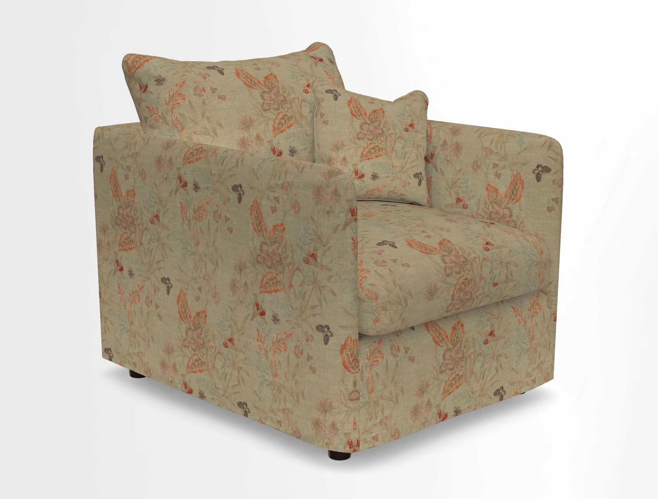 Madehurst Chair in Two Tone Plain Biscuit. Loose cover option available