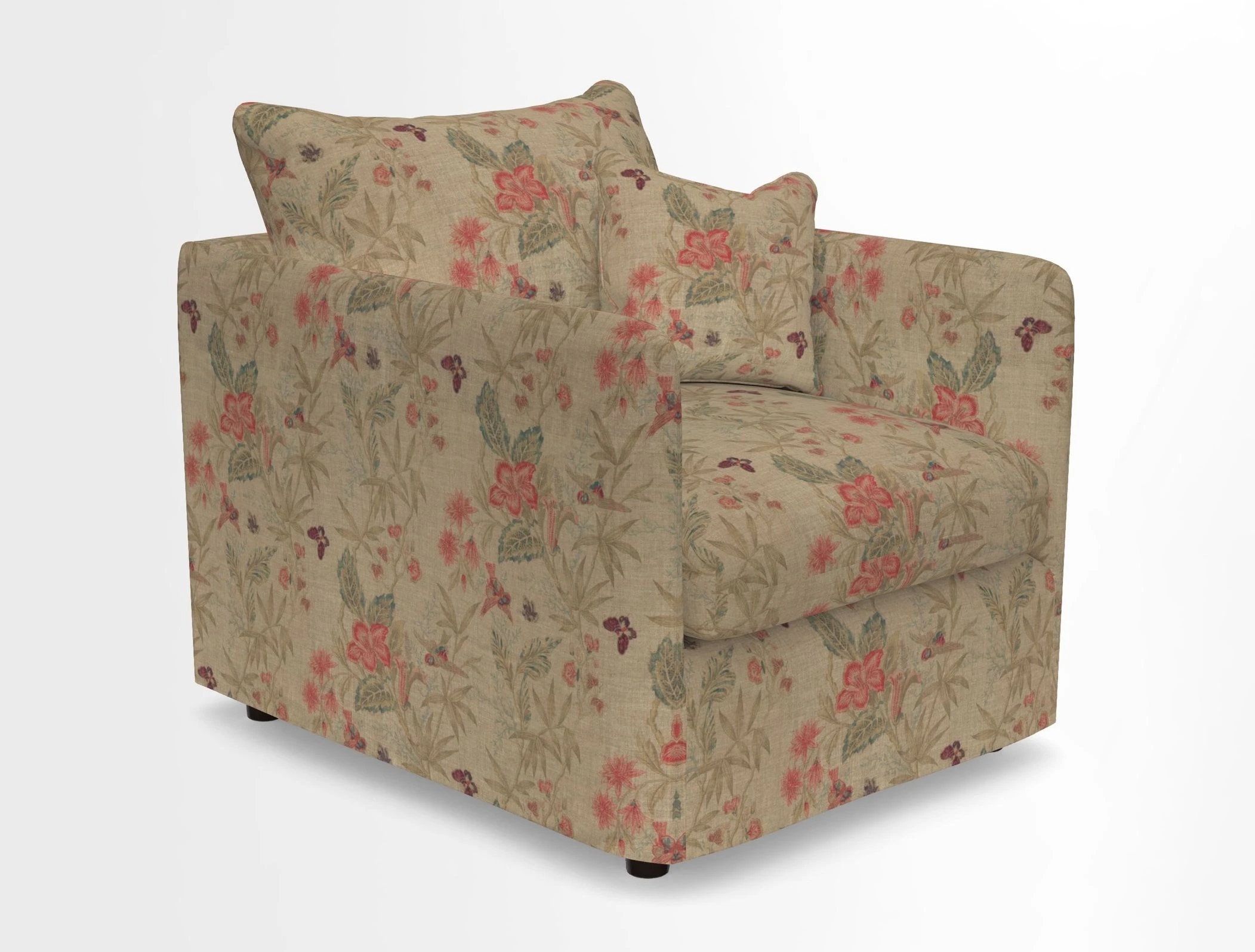 Madehurst Chair in Two Tone Plain Biscuit. Loose cover option available