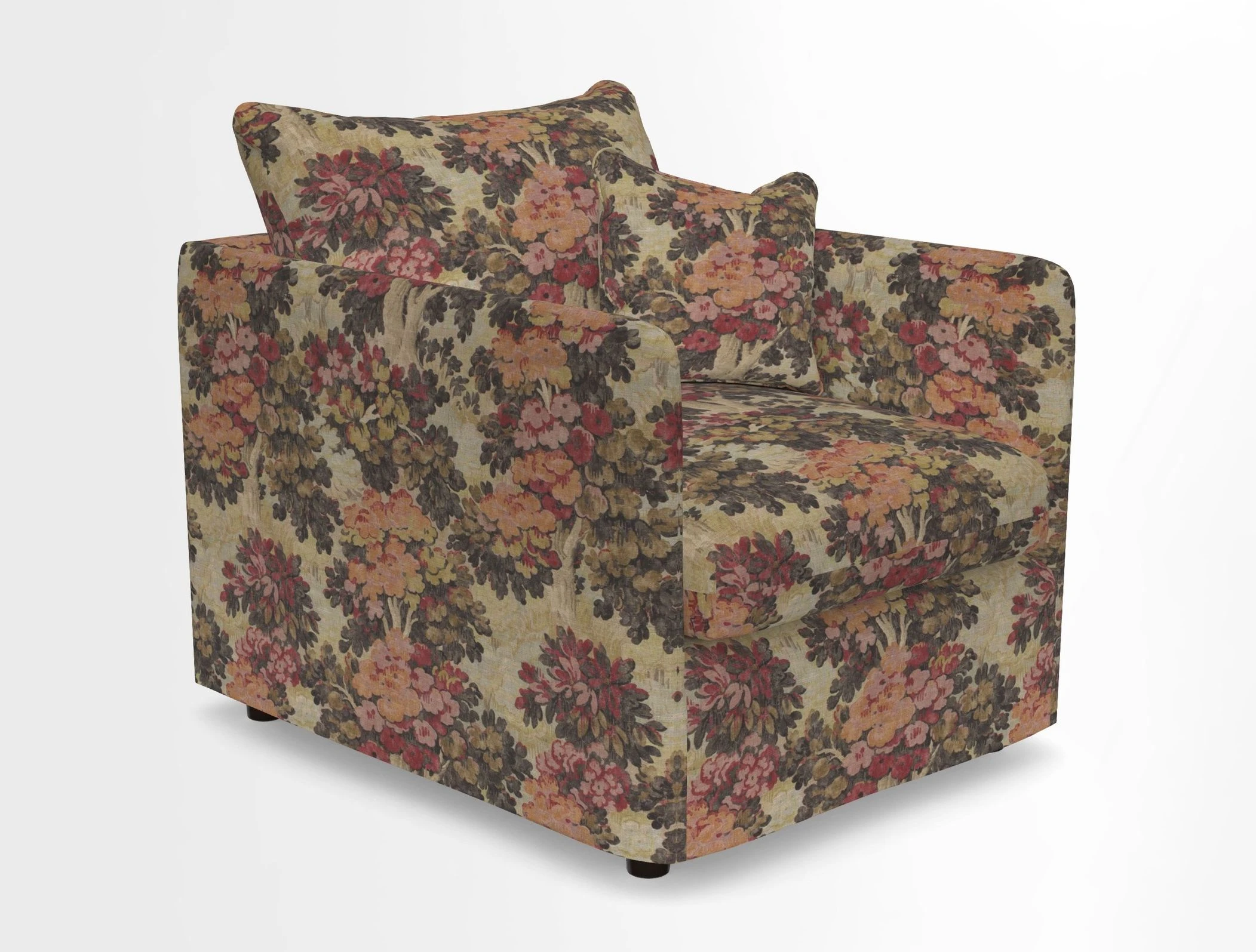 Madehurst Chair in Two Tone Plain Biscuit. Loose cover option available