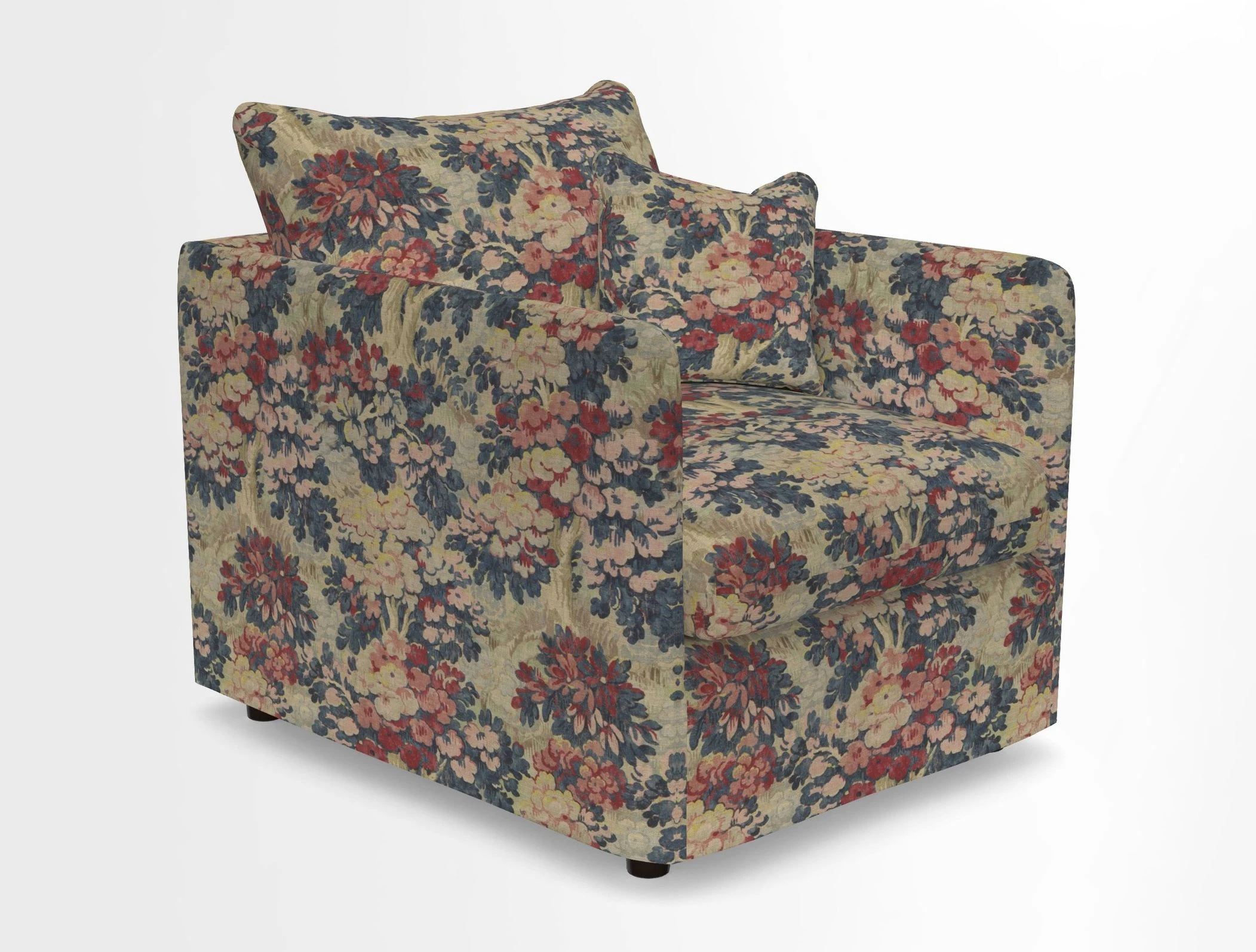 Madehurst Chair in Two Tone Plain Biscuit. Loose cover option available
