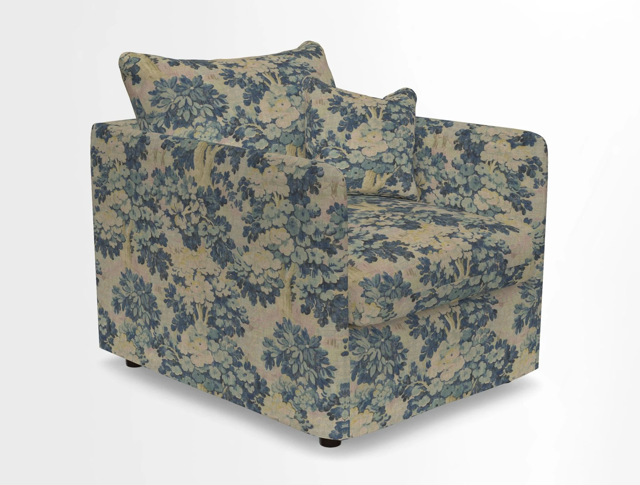 Madehurst Chair in Two Tone Plain Biscuit. Loose cover option available