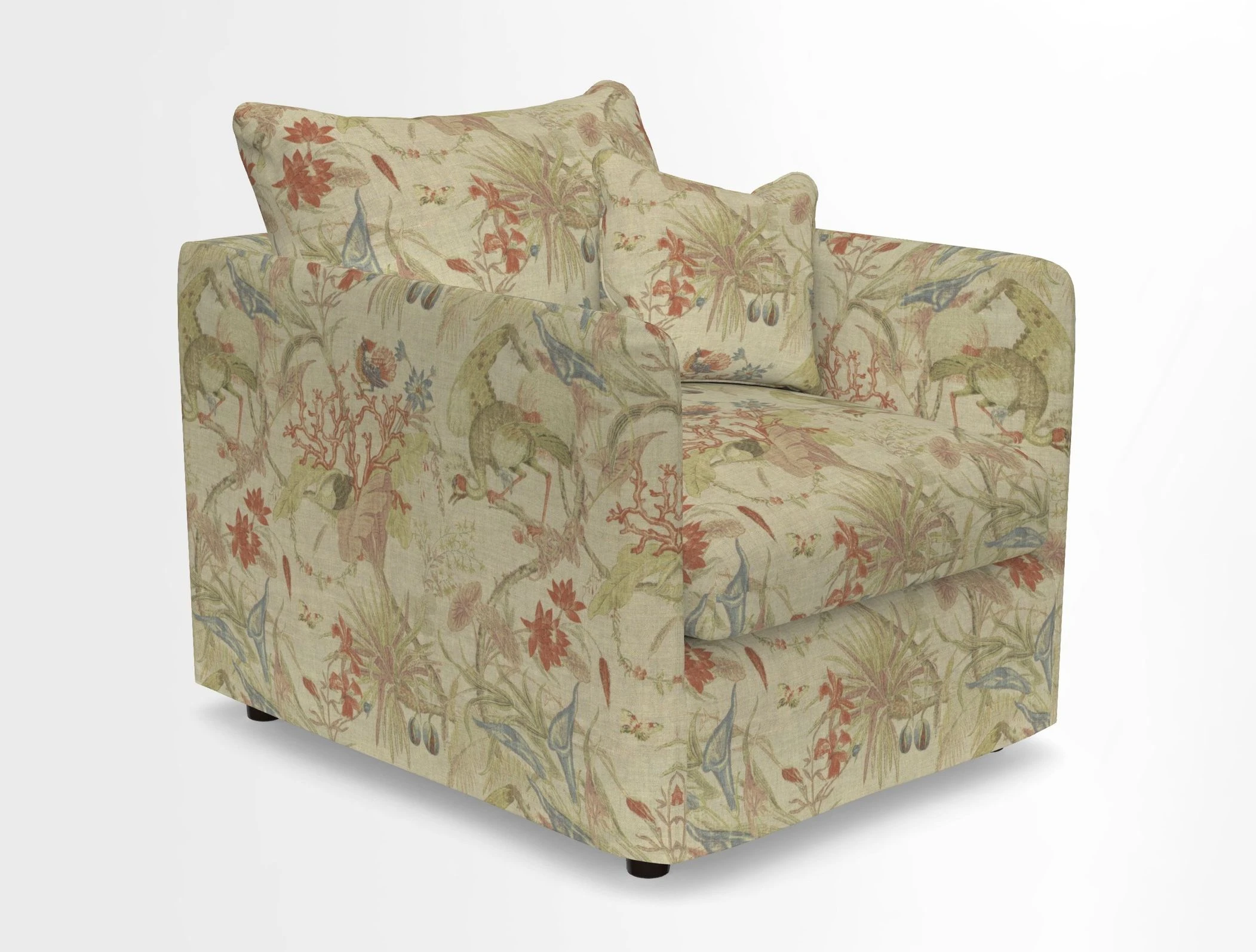 Madehurst Chair in Two Tone Plain Biscuit. Loose cover option available