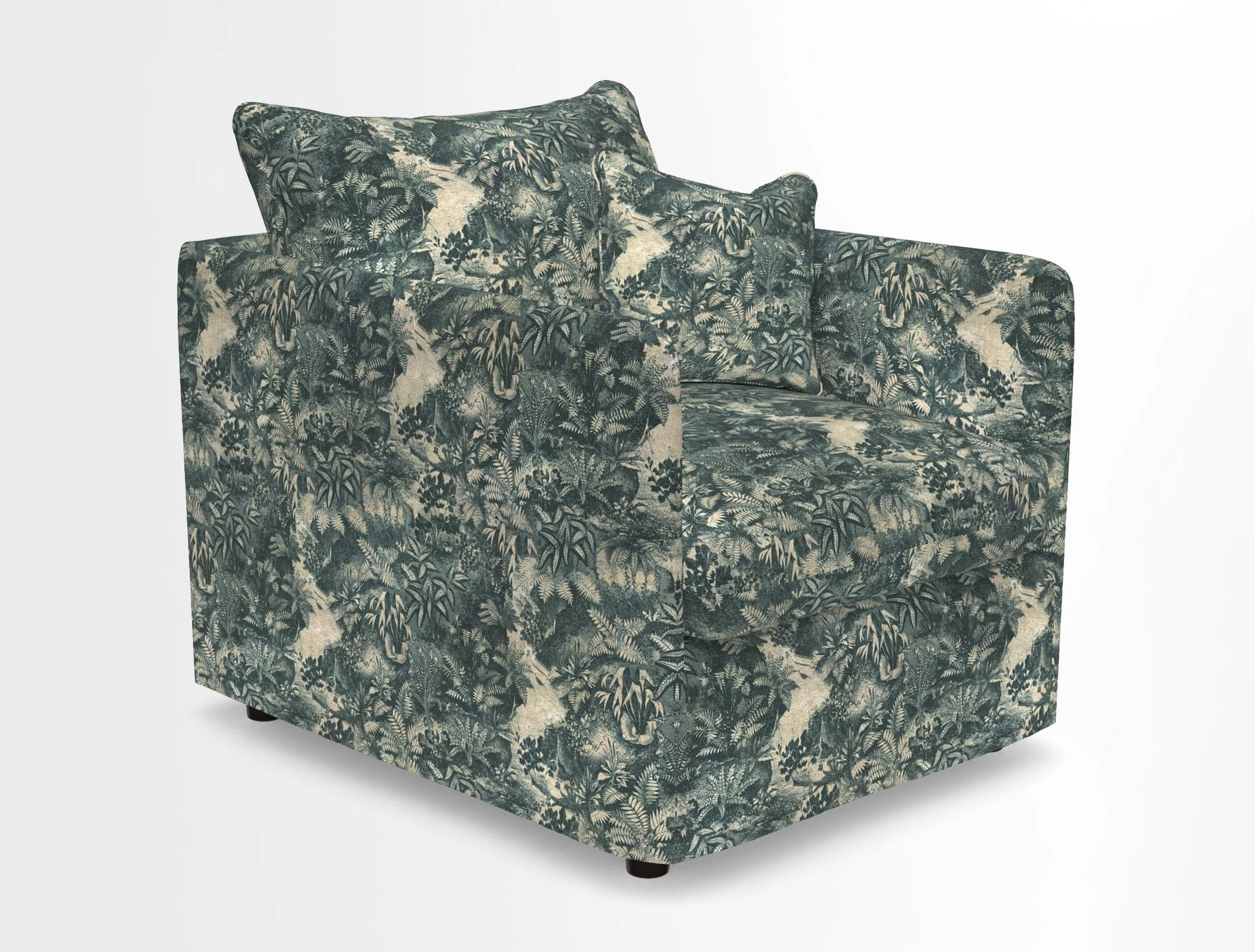 Madehurst Chair in Two Tone Plain Biscuit. Loose cover option available