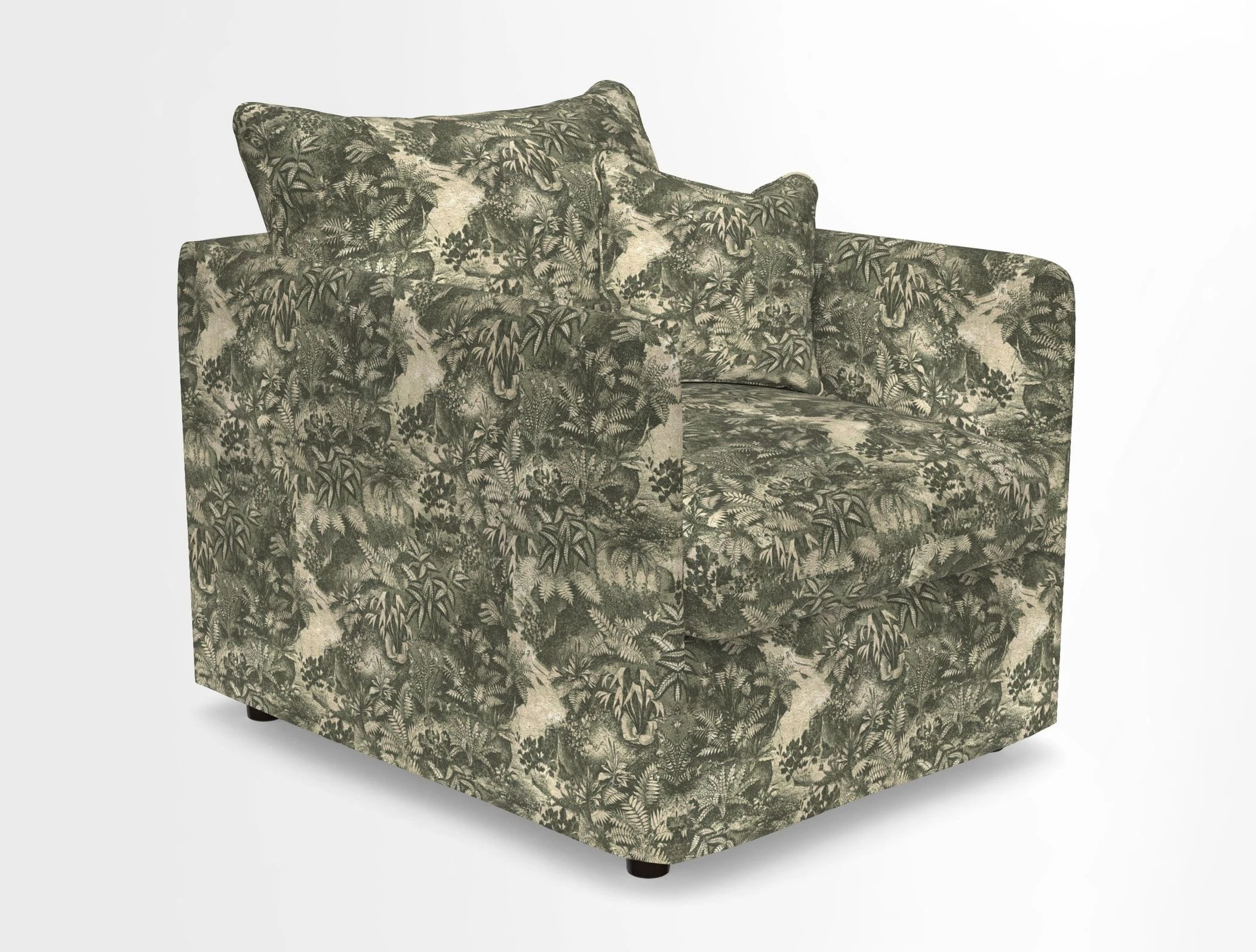 Madehurst Chair in Two Tone Plain Biscuit. Loose cover option available