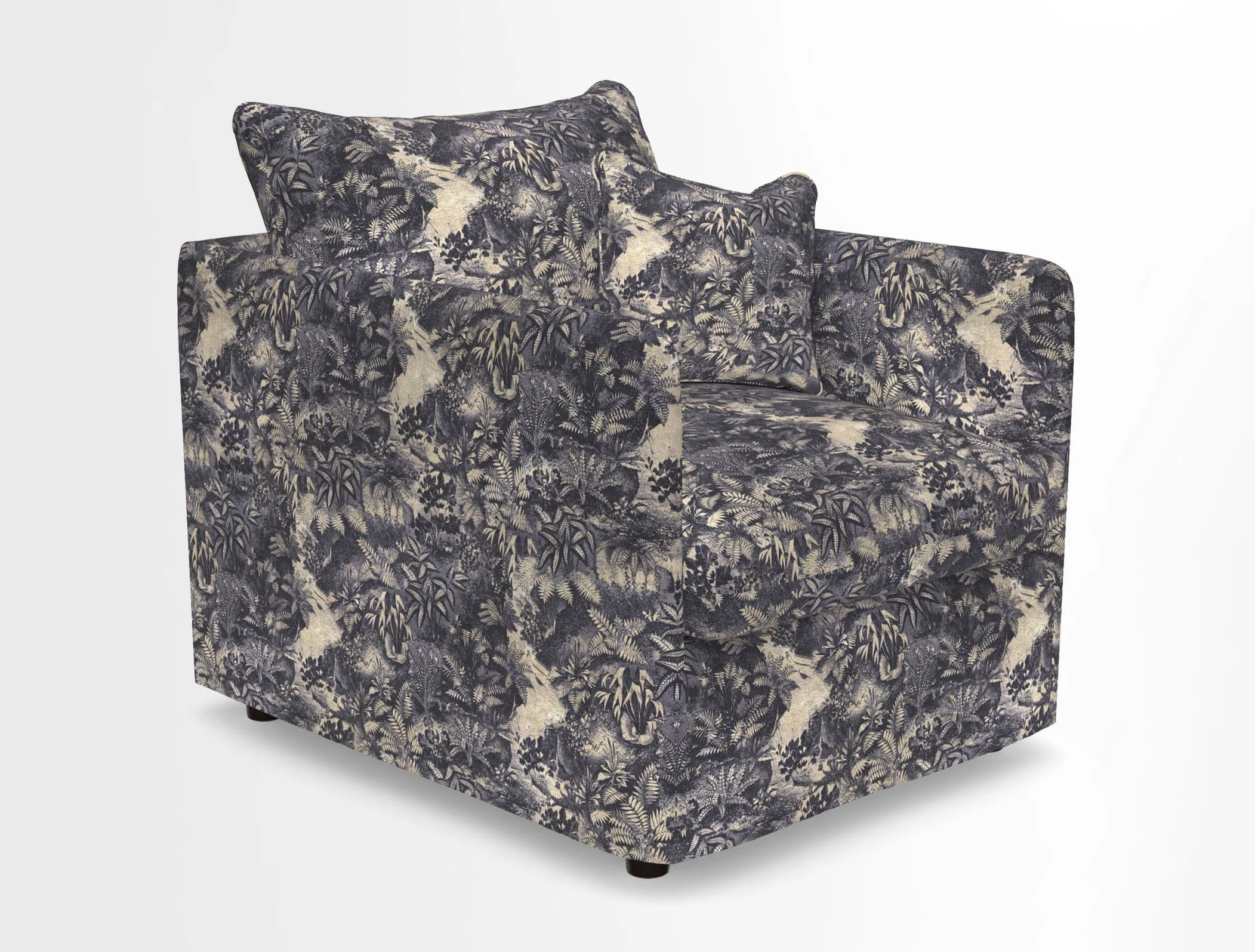 Madehurst Chair in Two Tone Plain Biscuit. Loose cover option available