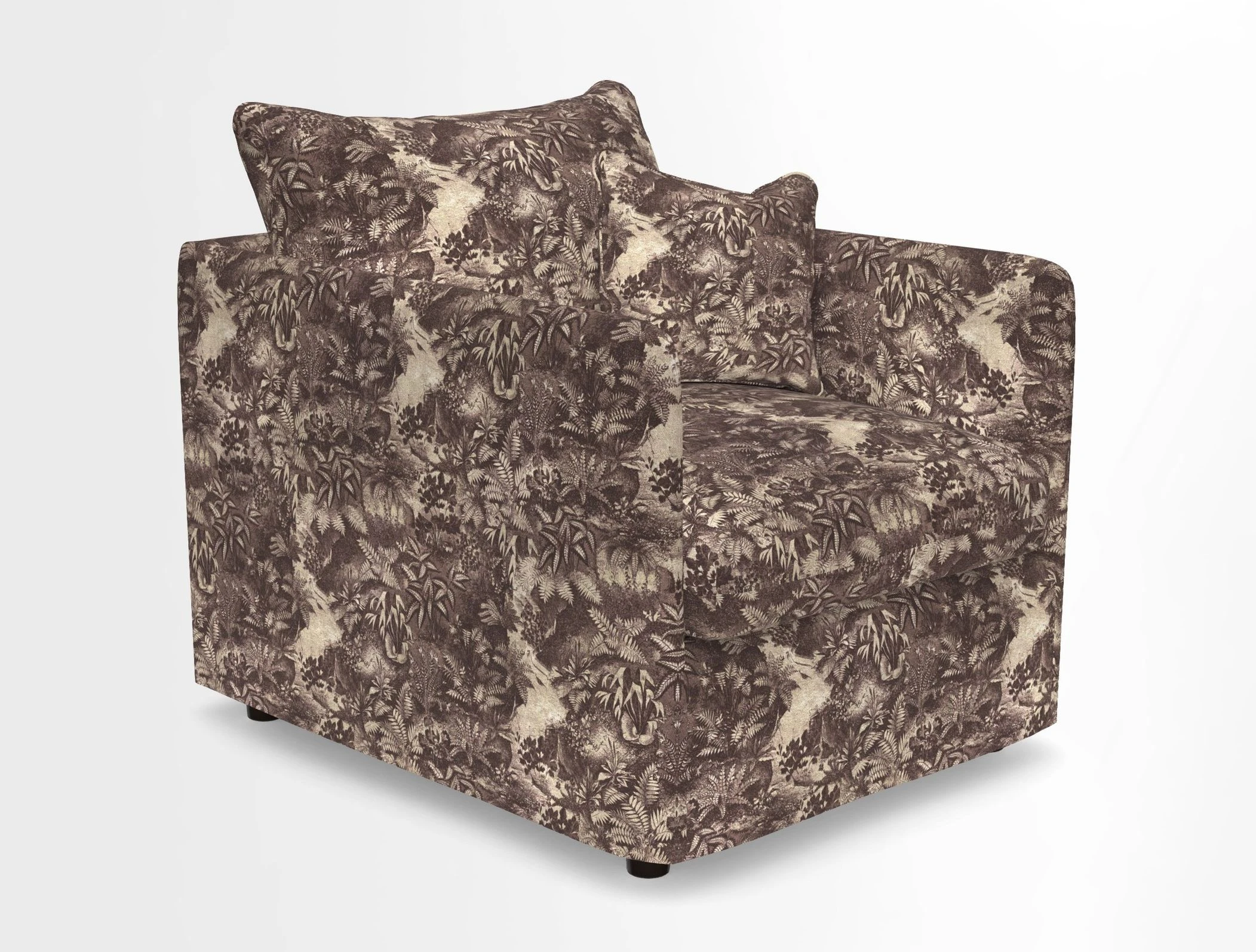 Madehurst Chair in Two Tone Plain Biscuit. Loose cover option available