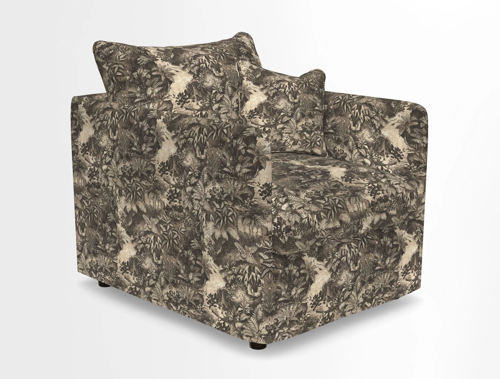Madehurst Chair in Two Tone Plain Biscuit. Loose cover option available