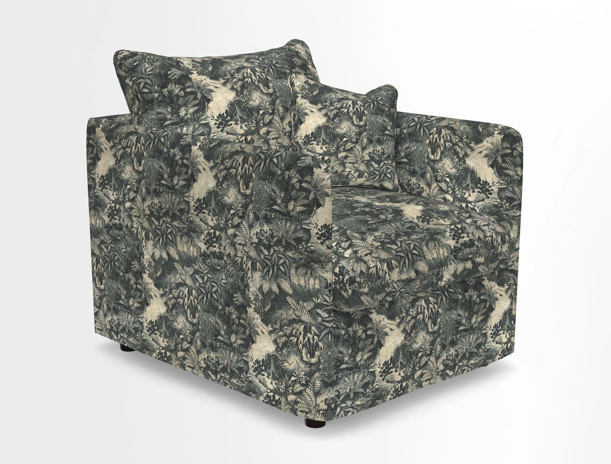 Madehurst Chair in Two Tone Plain Biscuit. Loose cover option available