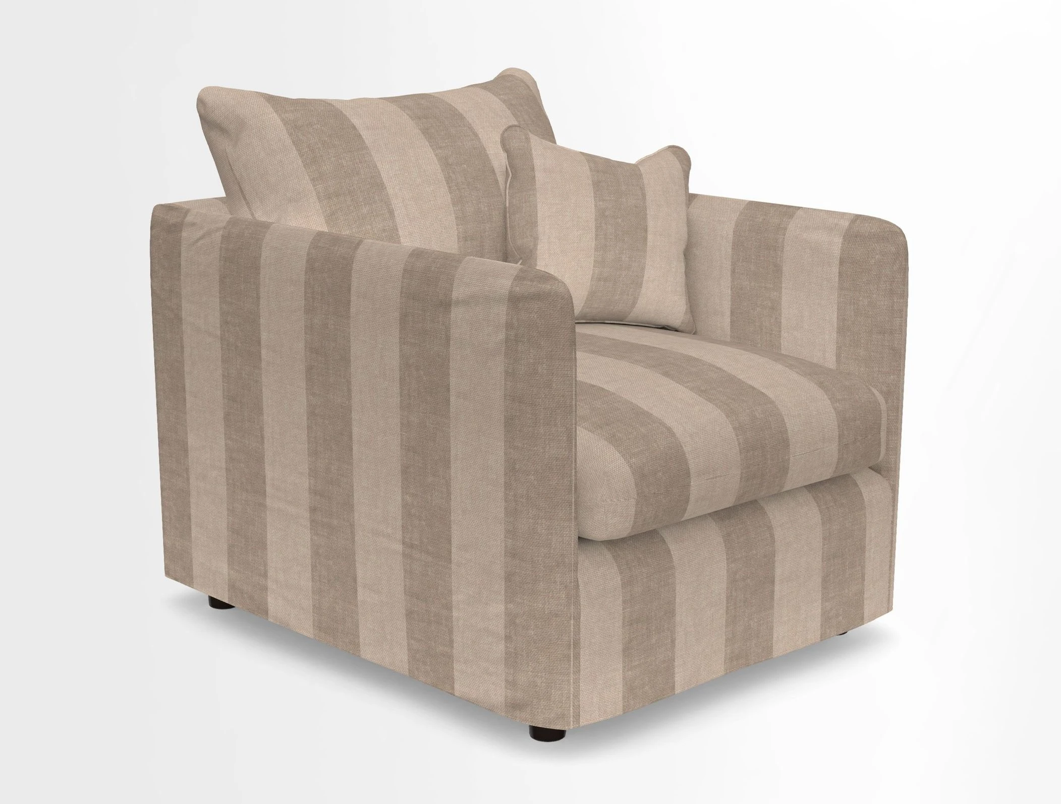 Madehurst Chair in Two Tone Plain Biscuit. Loose cover option available