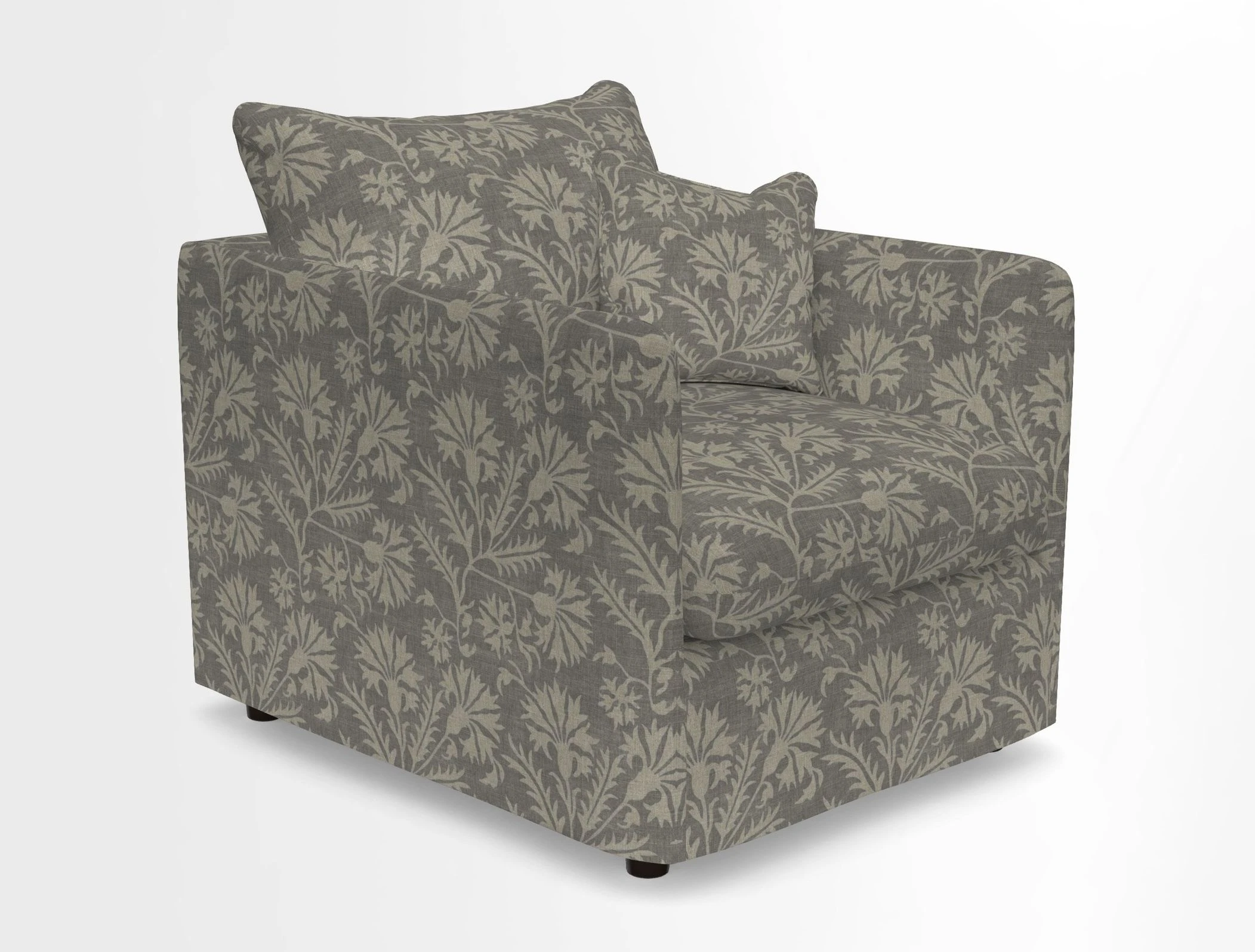 Madehurst Chair in Two Tone Plain Biscuit. Loose cover option available