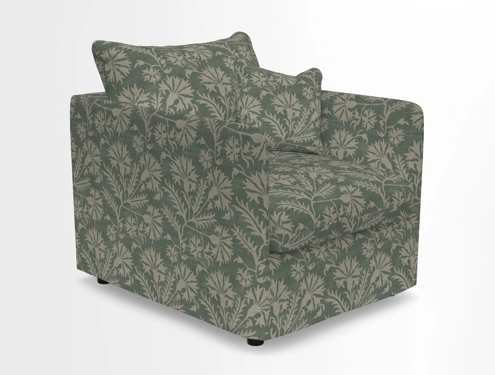 Madehurst Chair in Two Tone Plain Biscuit. Loose cover option available