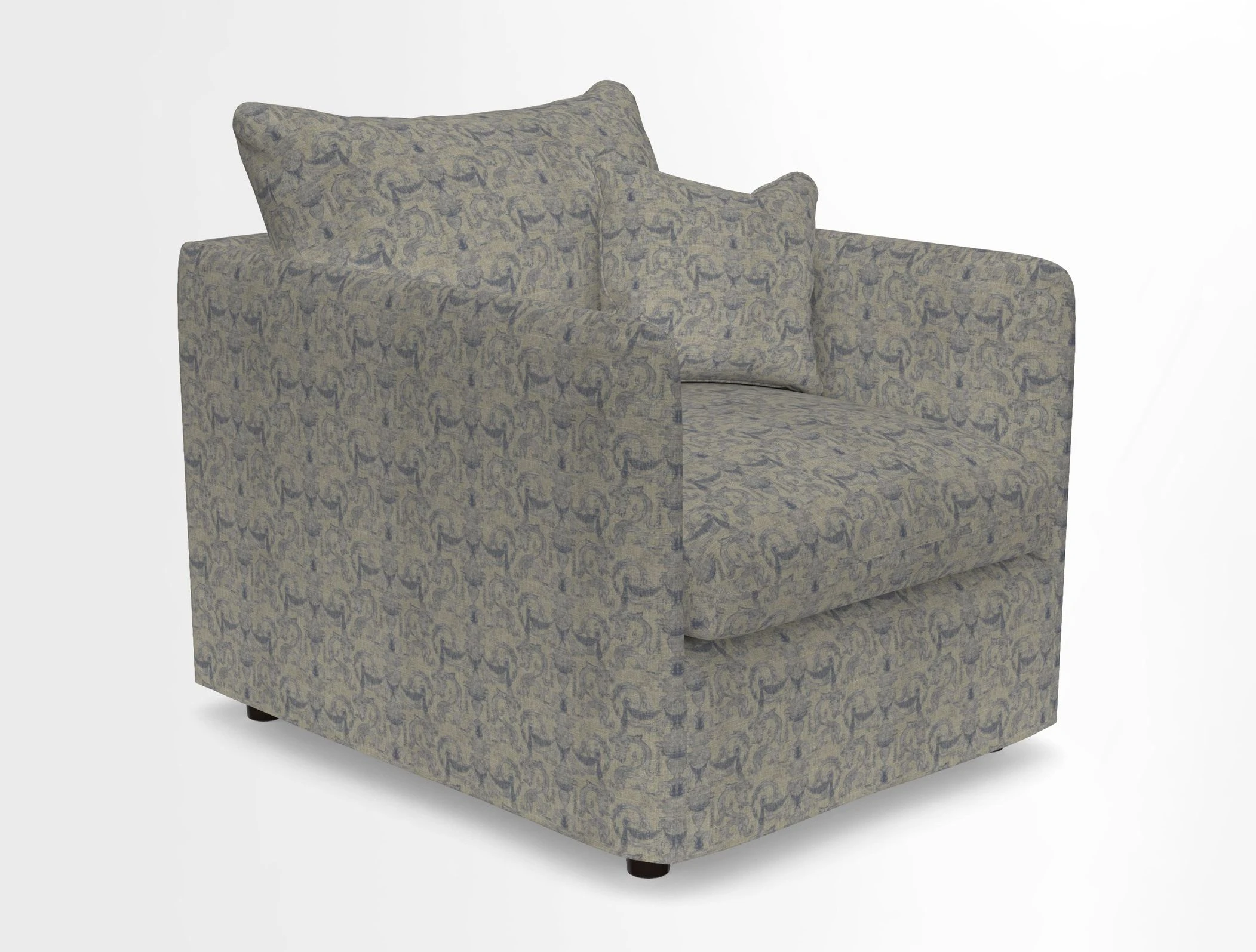 Madehurst Chair in Two Tone Plain Biscuit. Loose cover option available