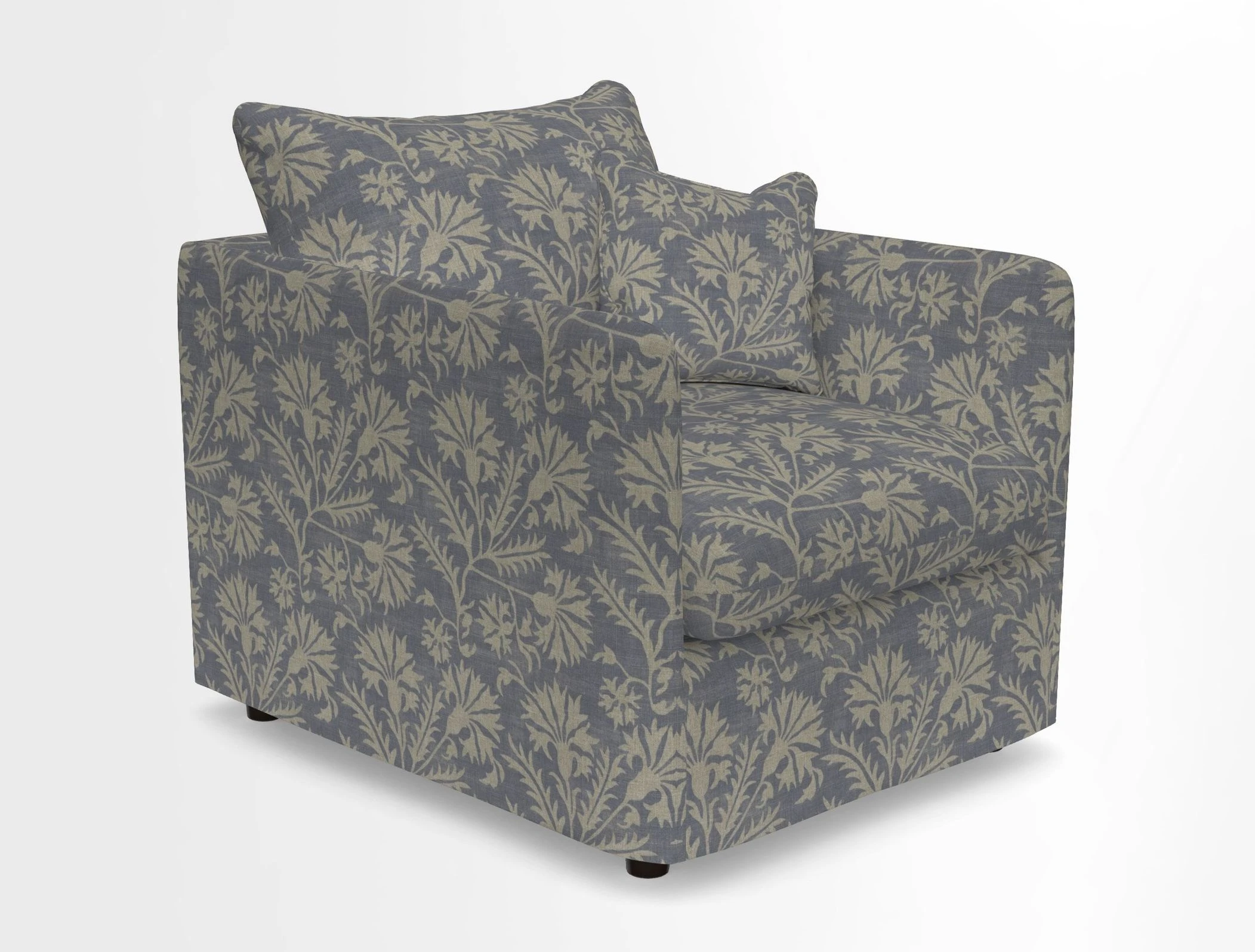 Madehurst Chair in Two Tone Plain Biscuit. Loose cover option available