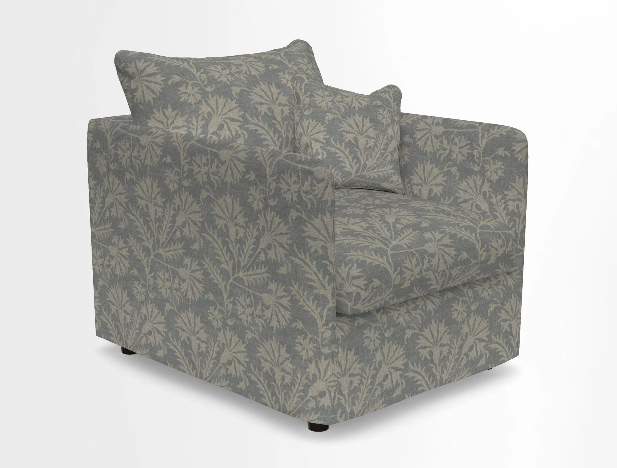 Madehurst Chair in Two Tone Plain Biscuit. Loose cover option available