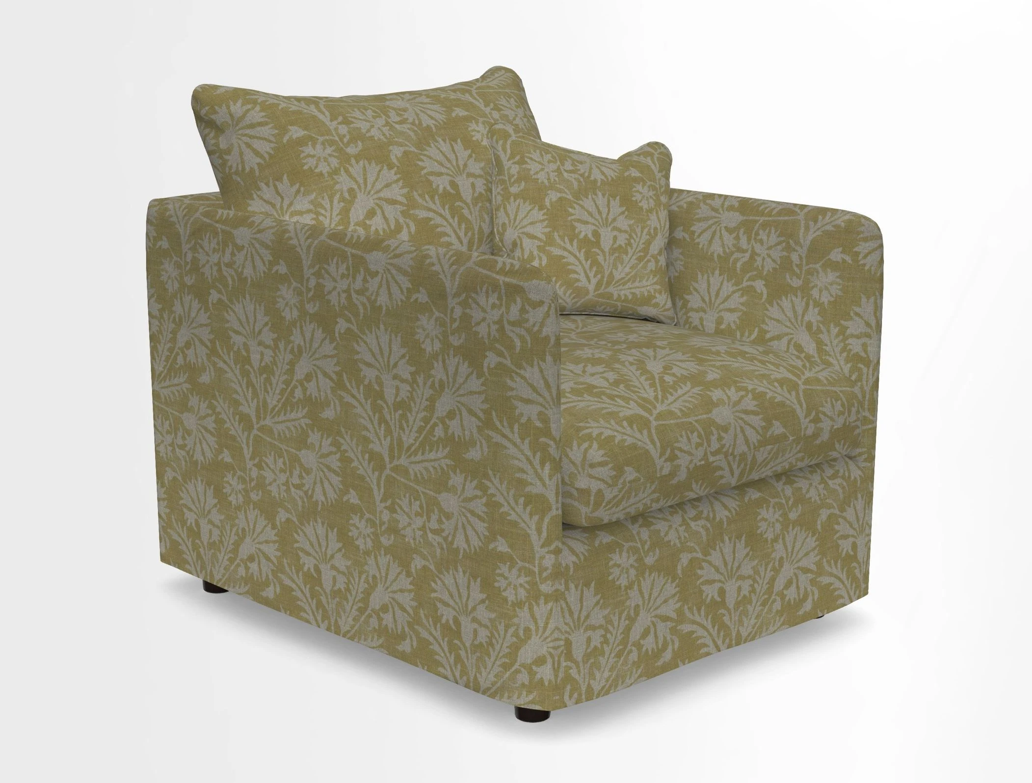 Madehurst Chair in Two Tone Plain Biscuit. Loose cover option available