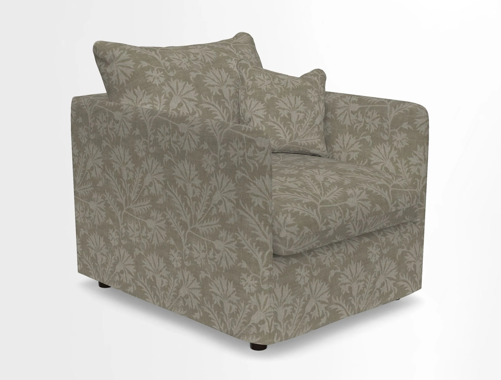 Madehurst Chair in Two Tone Plain Biscuit. Loose cover option available