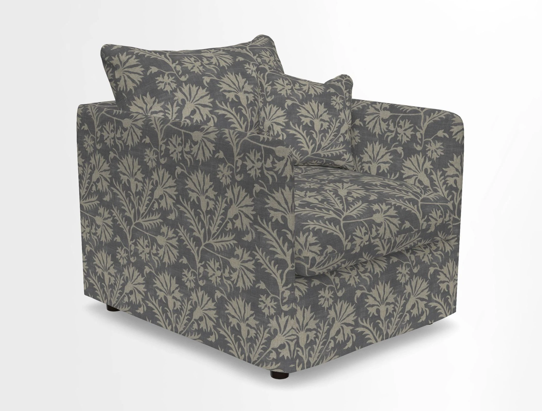 Madehurst Chair in Two Tone Plain Biscuit. Loose cover option available