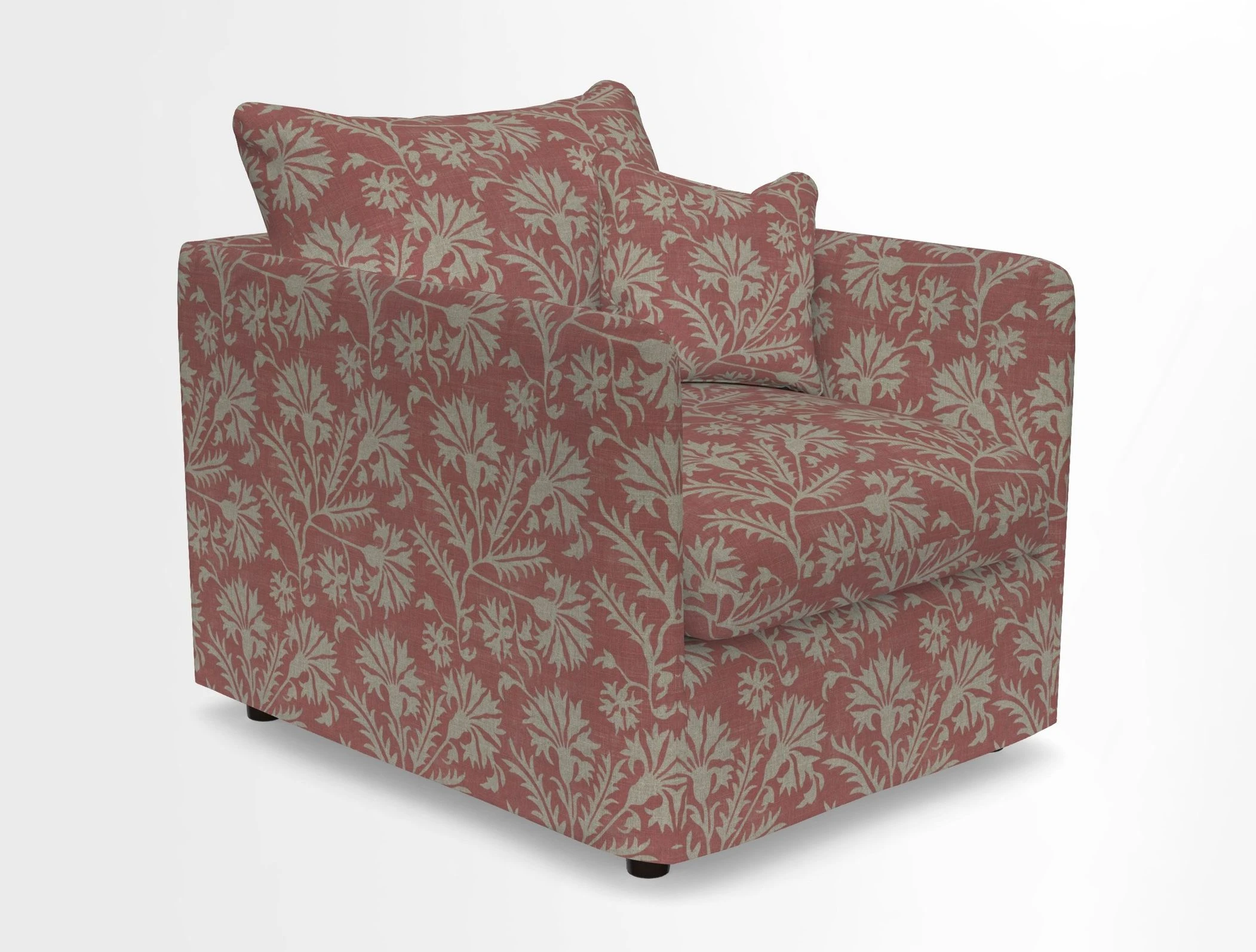 Madehurst Chair in Two Tone Plain Biscuit. Loose cover option available