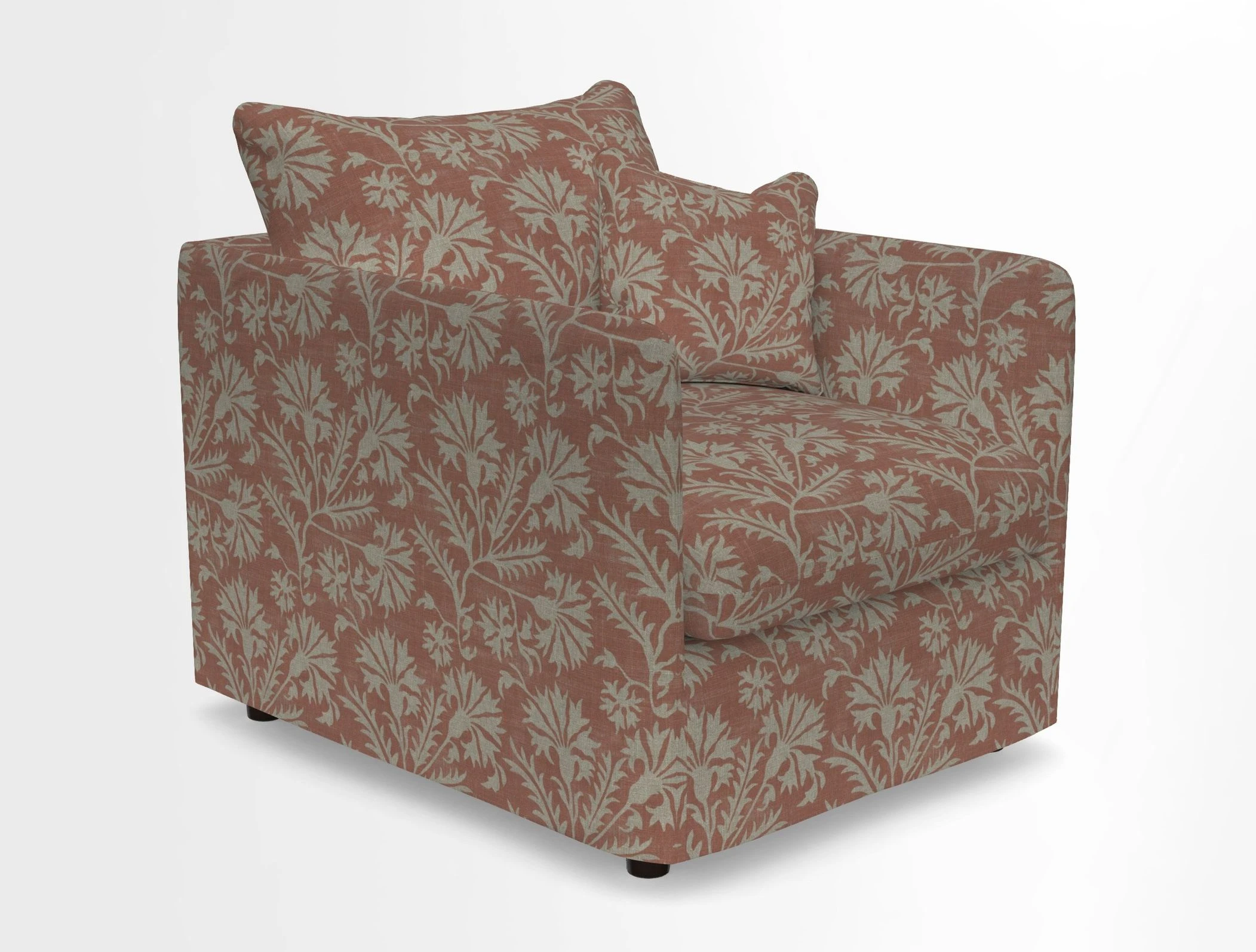 Madehurst Chair in Two Tone Plain Biscuit. Loose cover option available