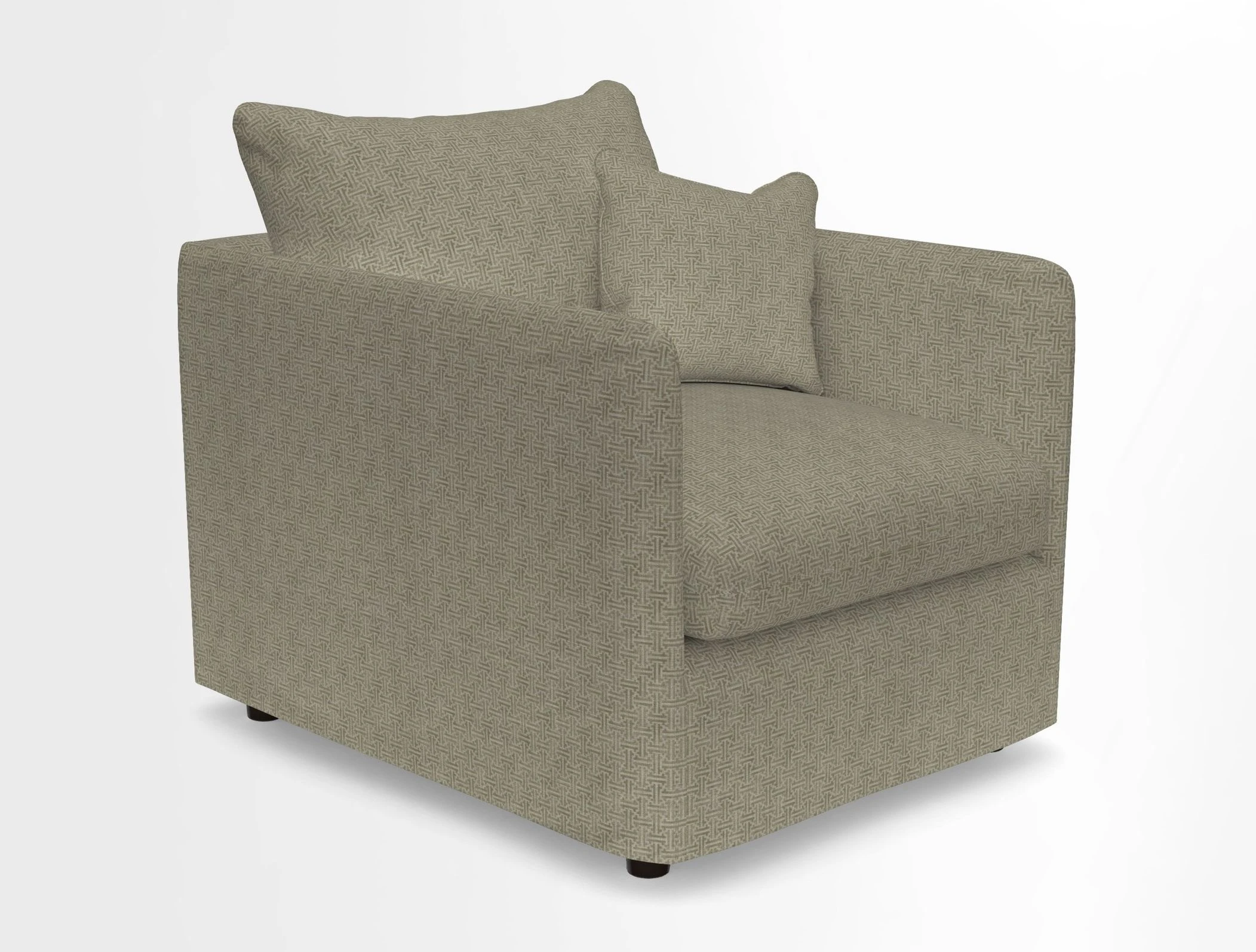 Madehurst Chair in Two Tone Plain Biscuit. Loose cover option available