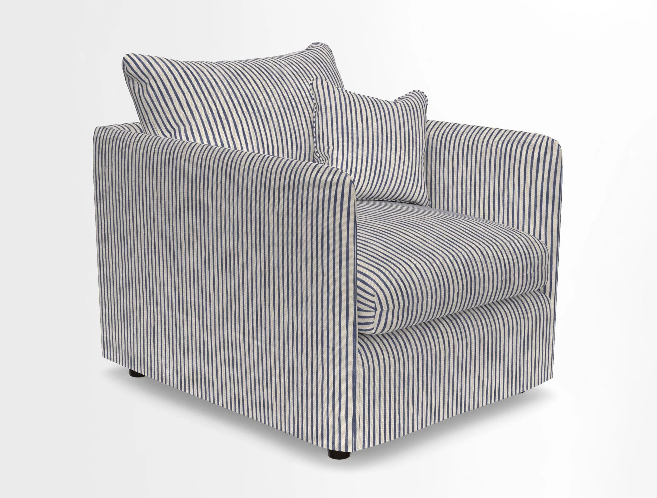 Madehurst Chair in Two Tone Plain Biscuit. Loose cover option available