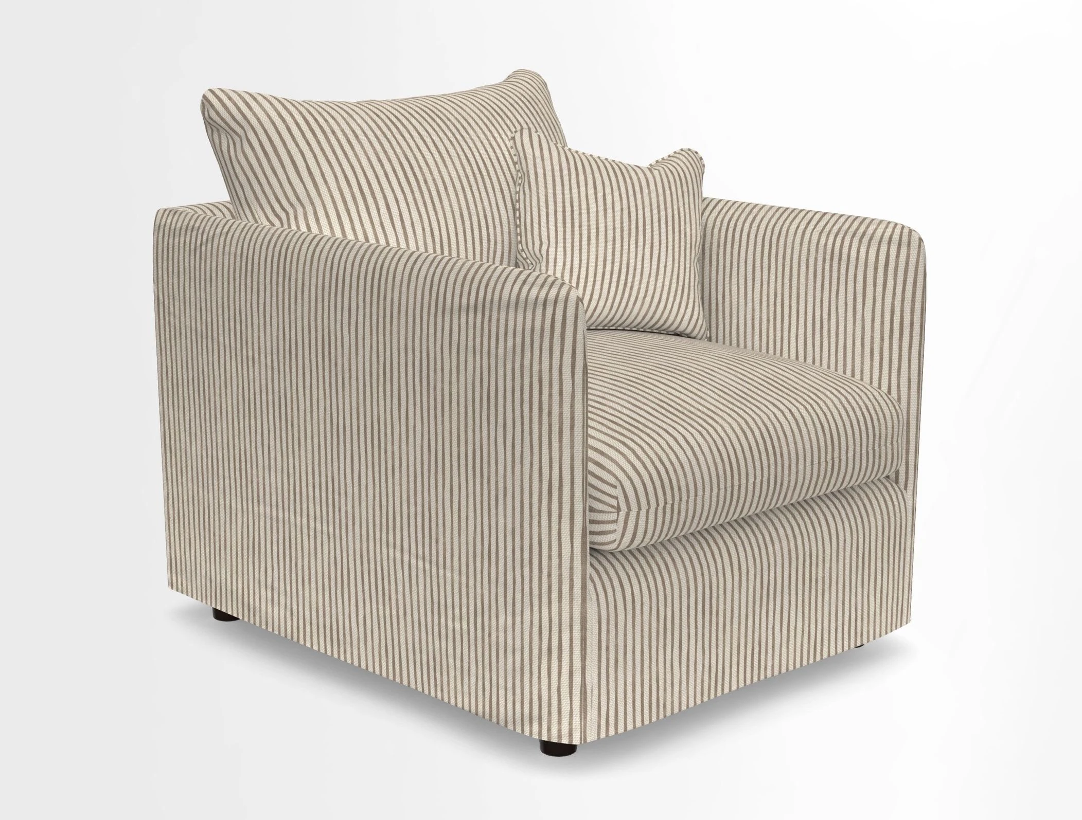 Madehurst Chair in Two Tone Plain Biscuit. Loose cover option available