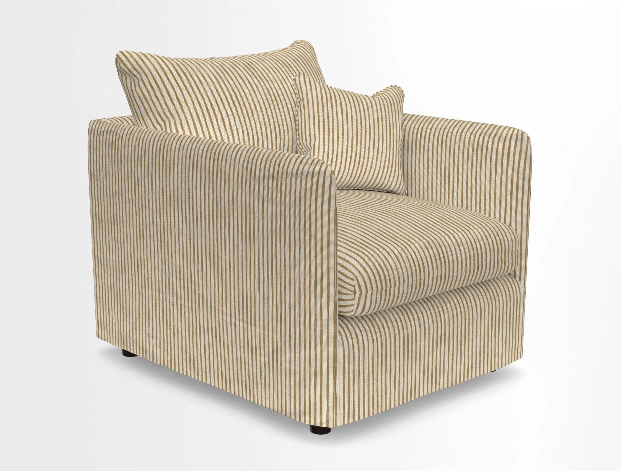 Madehurst Chair in Two Tone Plain Biscuit. Loose cover option available