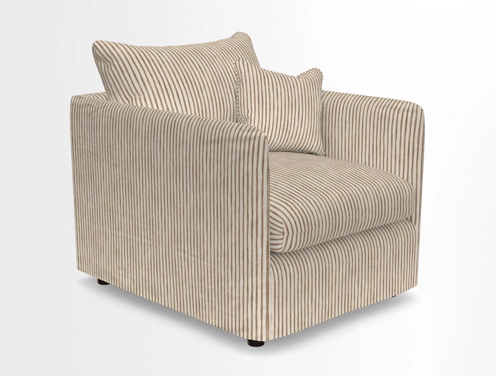 Madehurst Chair in Two Tone Plain Biscuit. Loose cover option available