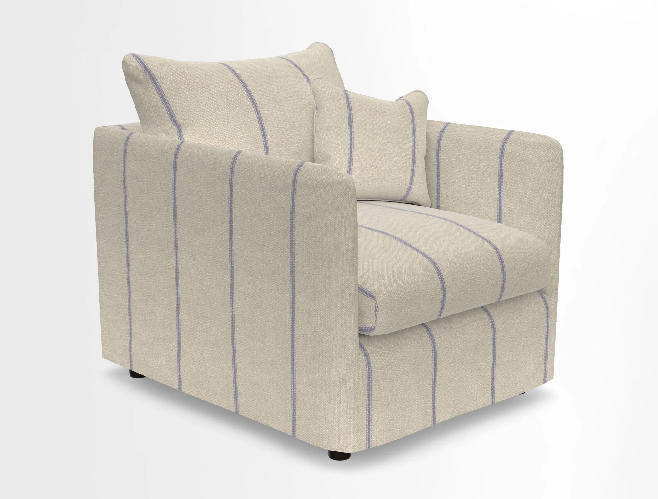 Madehurst Chair in Two Tone Plain Biscuit. Loose cover option available