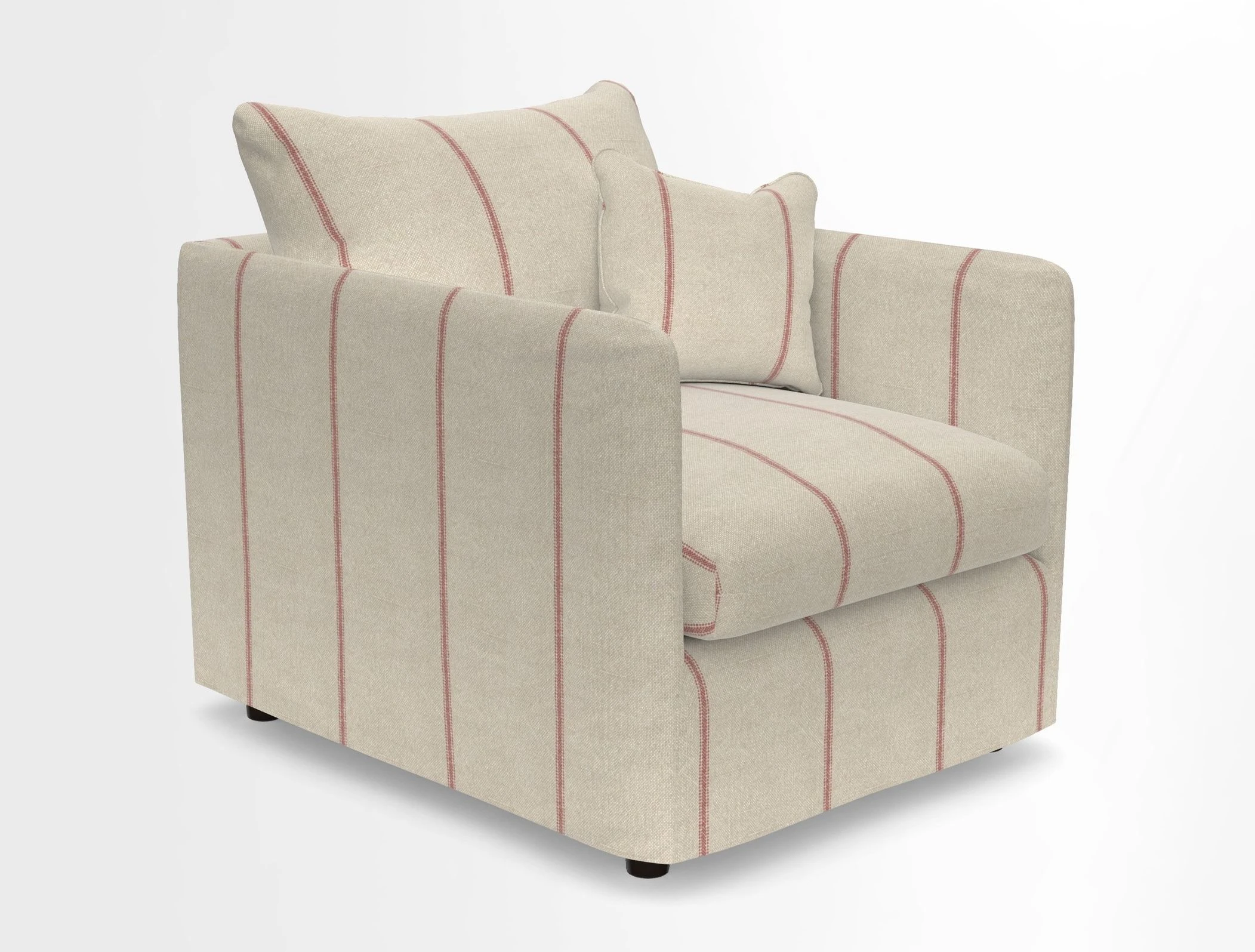 Madehurst Chair in Two Tone Plain Biscuit. Loose cover option available