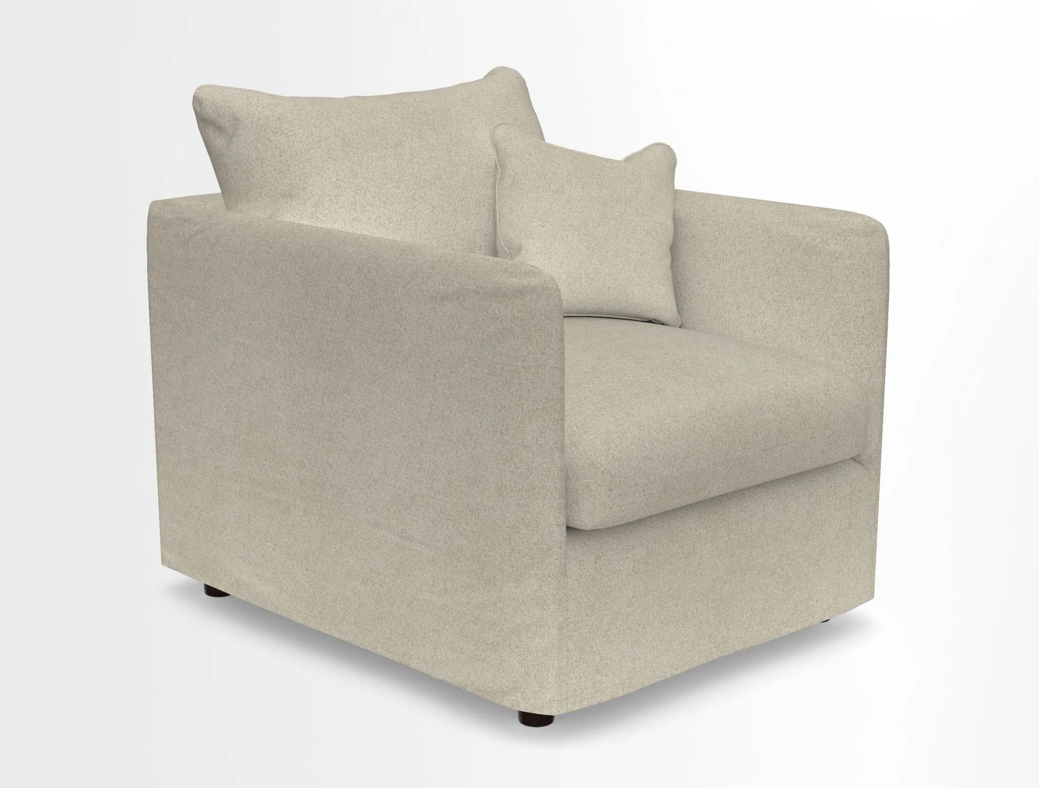 Madehurst Chair in Two Tone Plain Biscuit. Loose cover option available