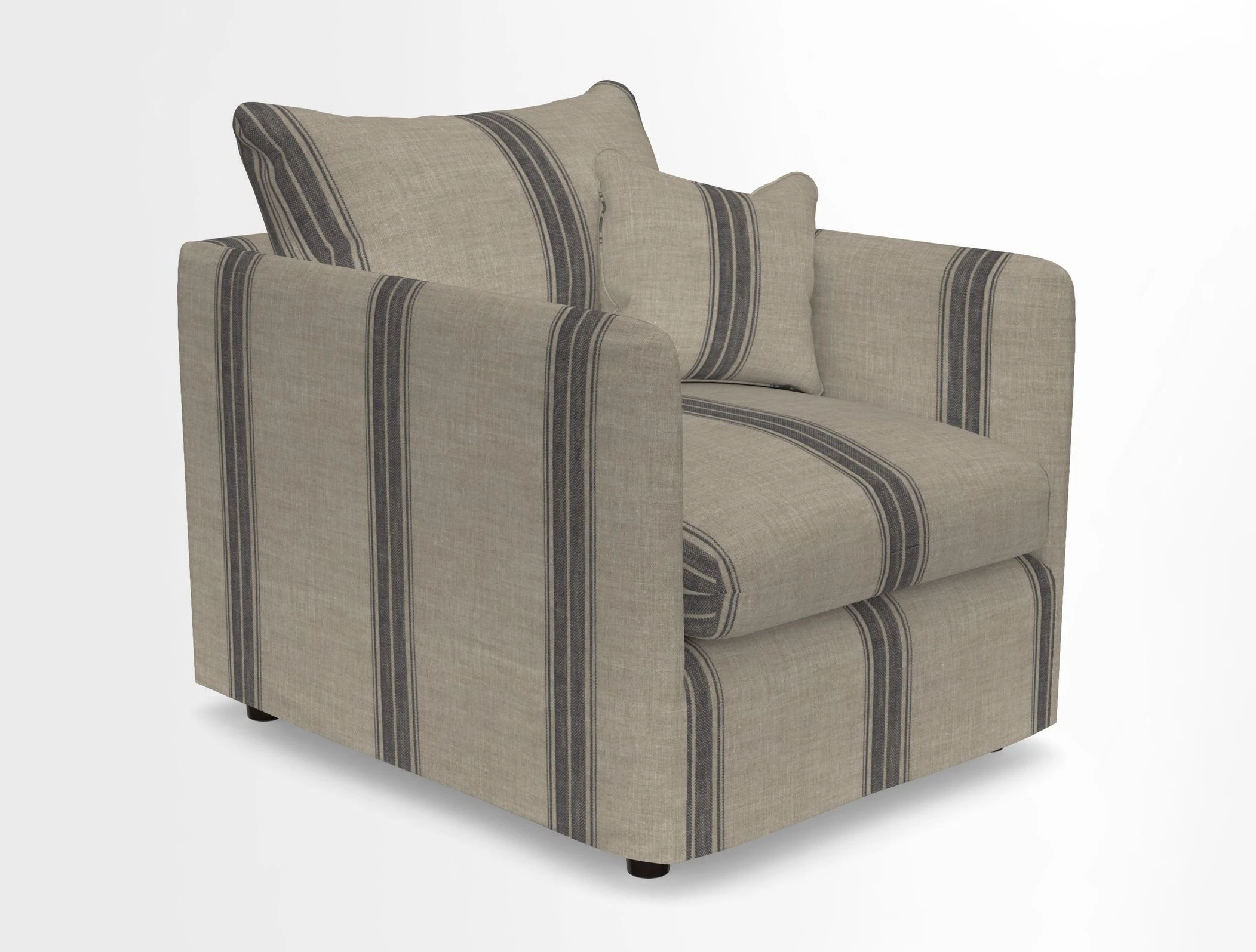 Madehurst Chair in Two Tone Plain Biscuit. Loose cover option available