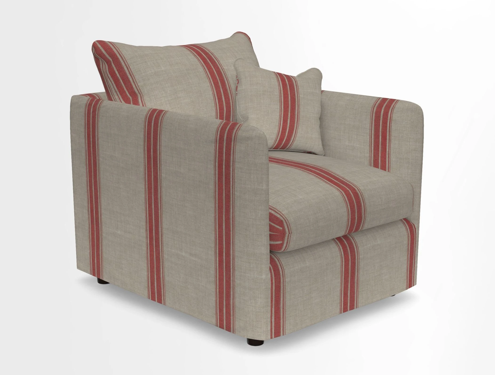 Madehurst Chair in Two Tone Plain Biscuit. Loose cover option available