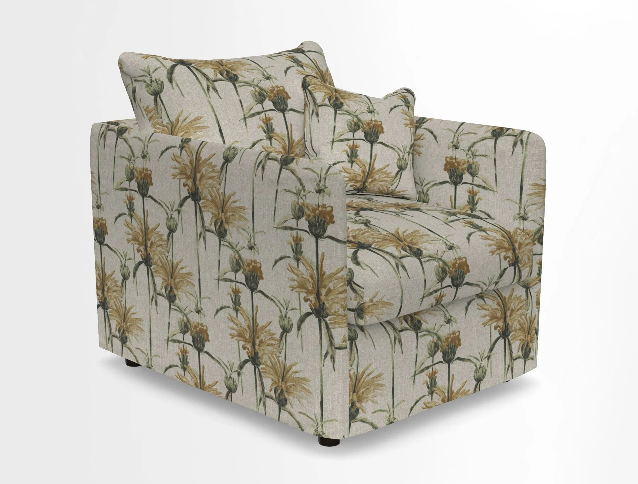 Madehurst Chair in Two Tone Plain Biscuit. Loose cover option available