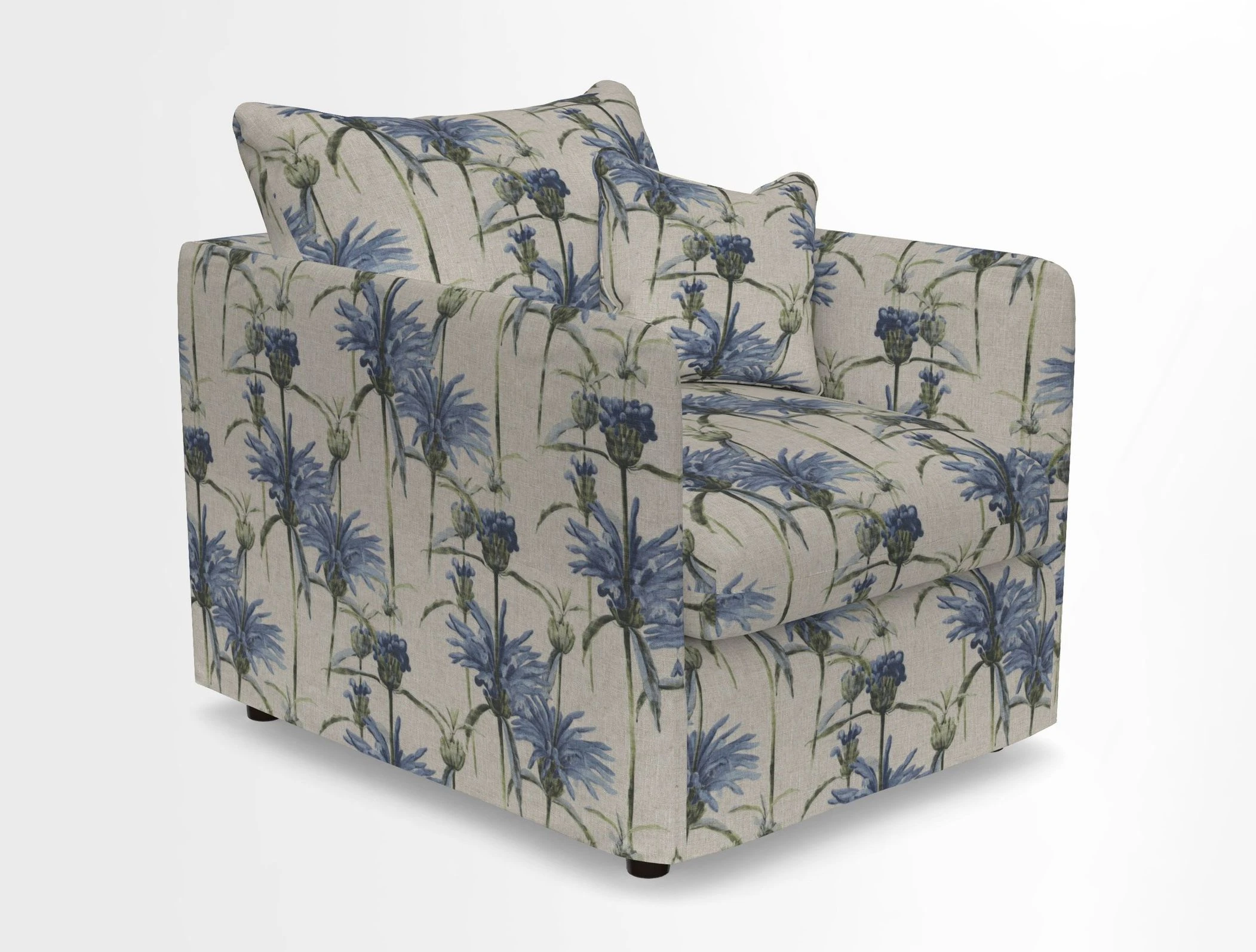 Madehurst Chair in Two Tone Plain Biscuit. Loose cover option available