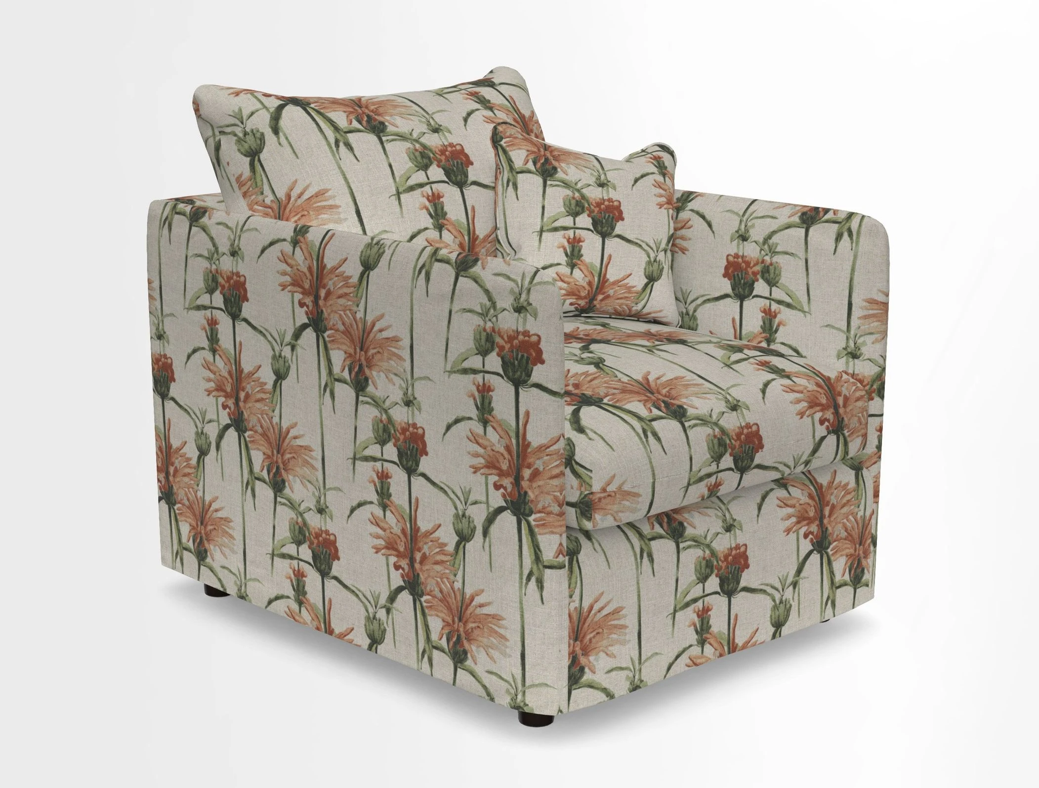 Madehurst Chair in Two Tone Plain Biscuit. Loose cover option available